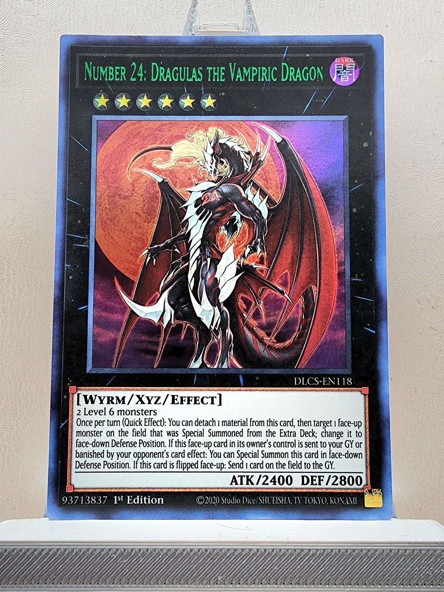 Yugioh! 1x Number 24: Dragulas the Vampiric Dragon (DLCS - Ultra Rare) 1st Edition