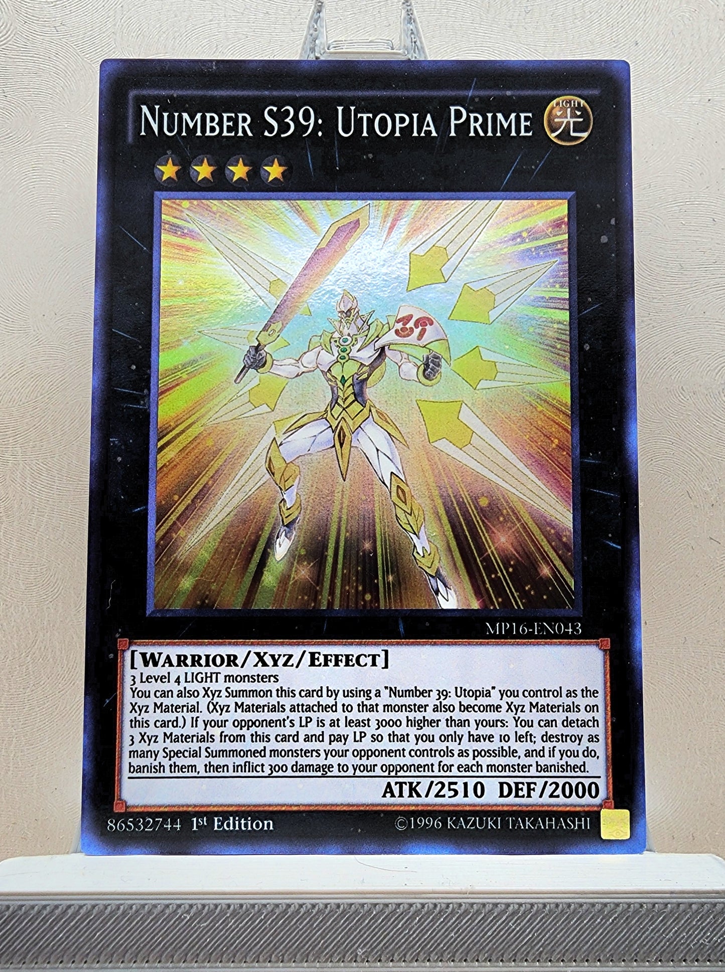 Yugioh! 1x Number S39: Utopia Prime (CROS - Super Rare) 1st Edition