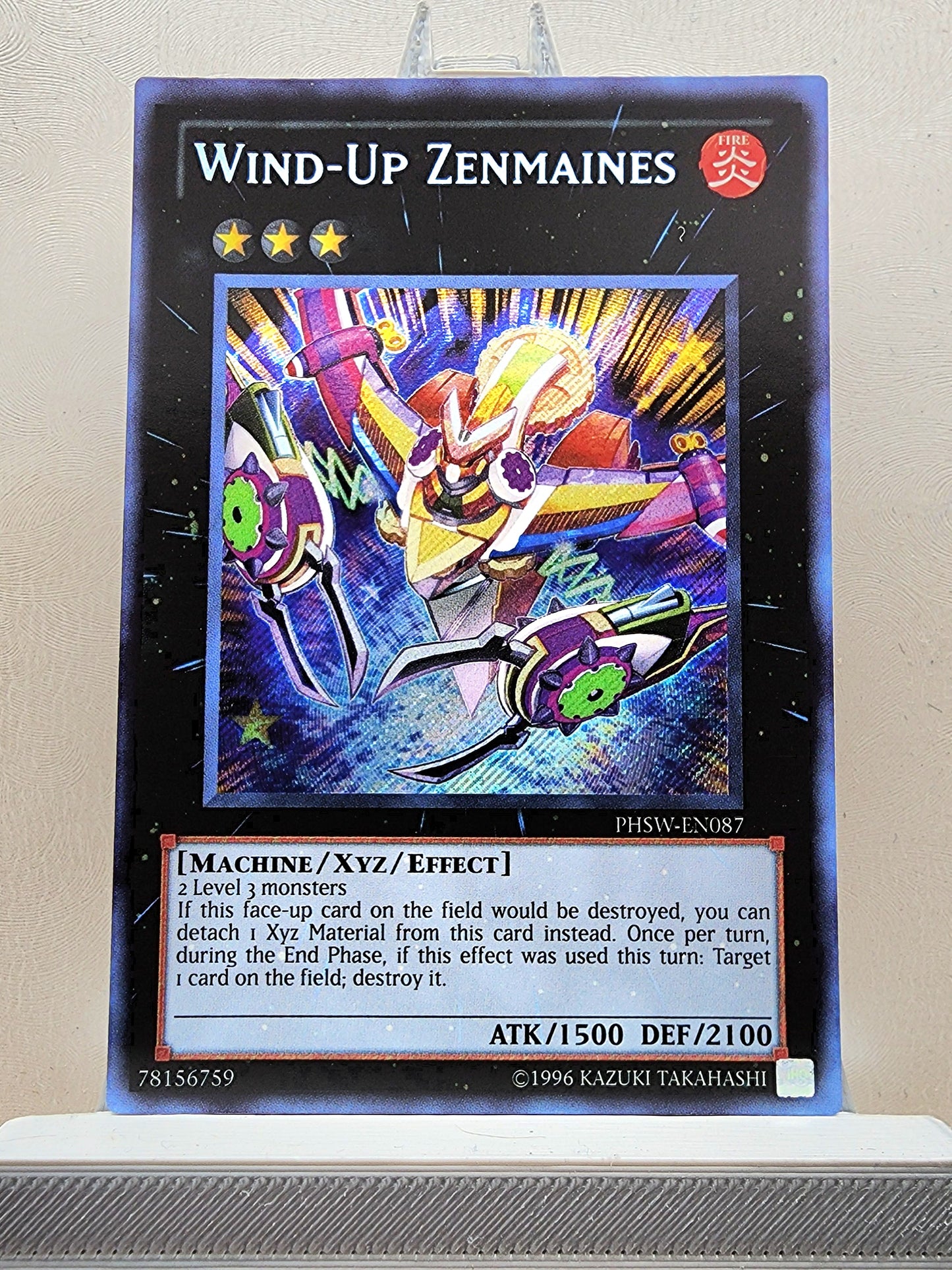 Yugioh! 1x Wind-Up Zenmaines (PHSW - Secret Rare) Unli Edition