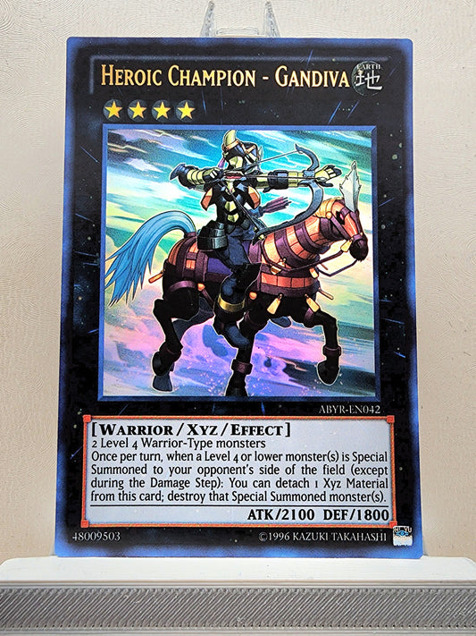 Yugioh! 1x Heroic Champion - Gandiva (ABYR - Ultra Rare) Unli Edition