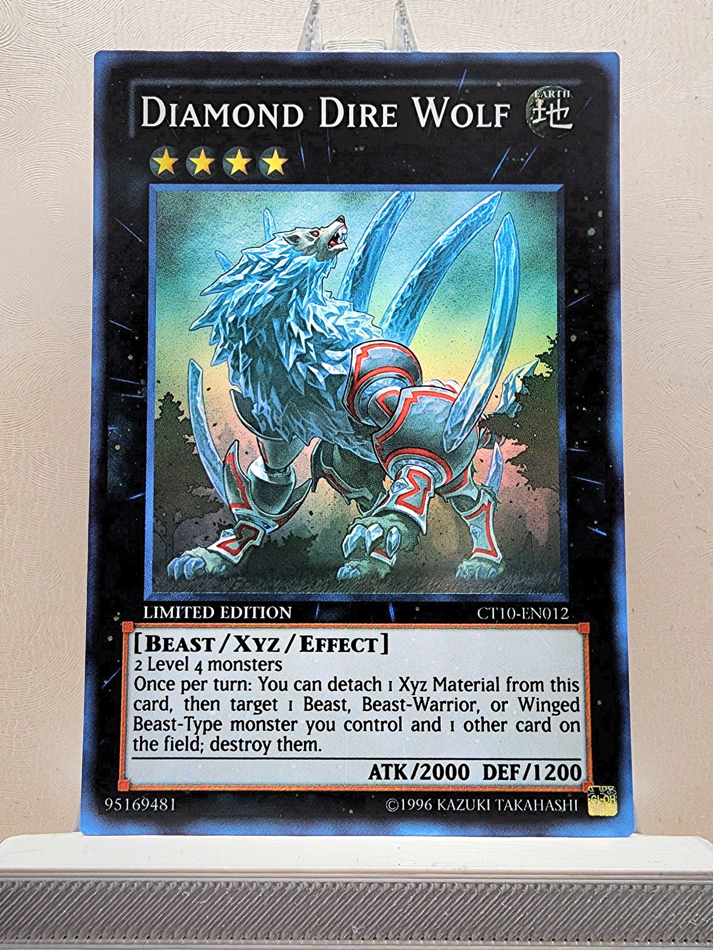 Yugioh! 1x Diamond Dire Wolf (CT10 - Super Rare) Limited Edition