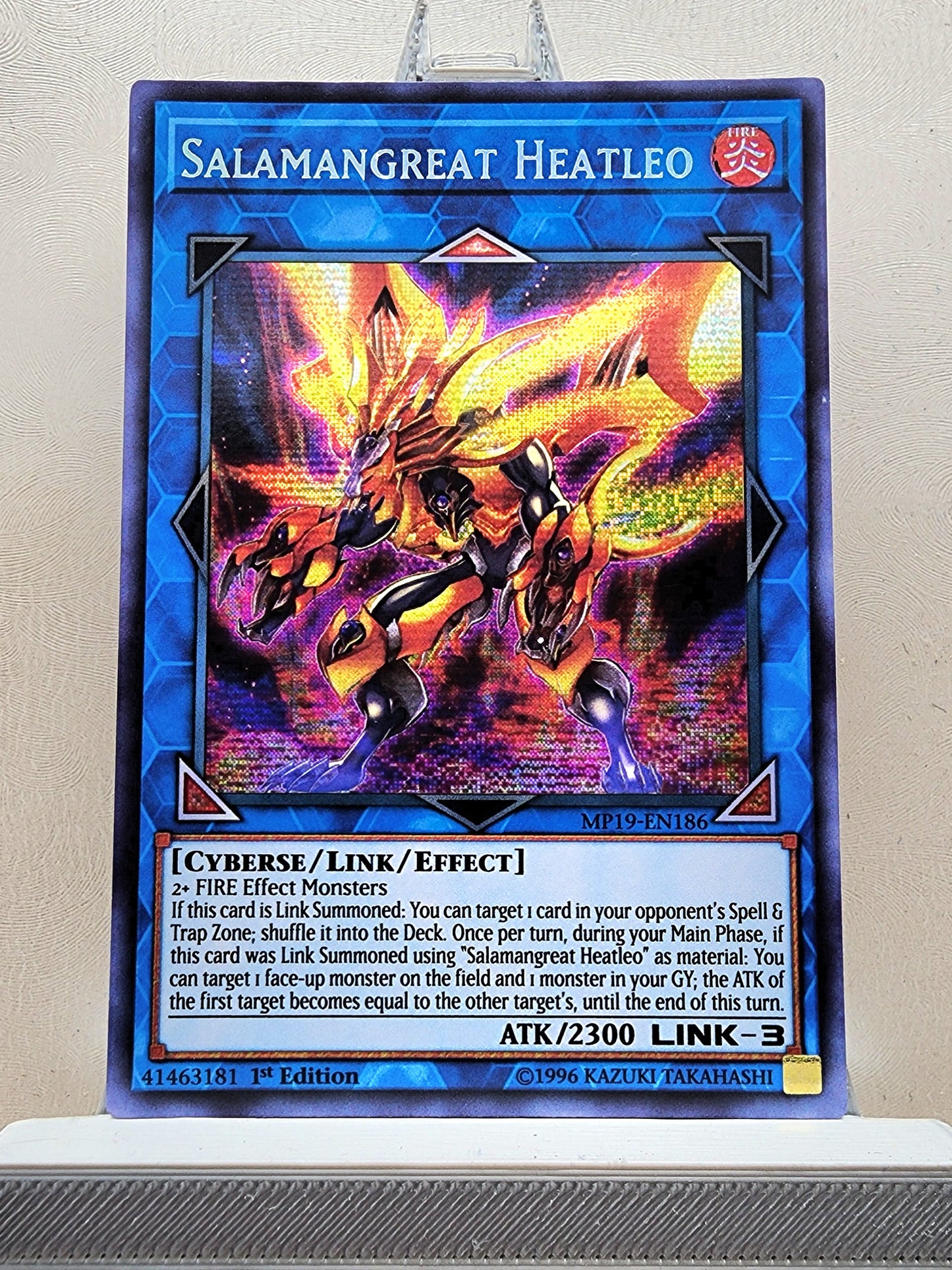 Yugioh! 1x Salamangreat Heatleo (MP19 - Prismatic Secret Rare) 1st Edition