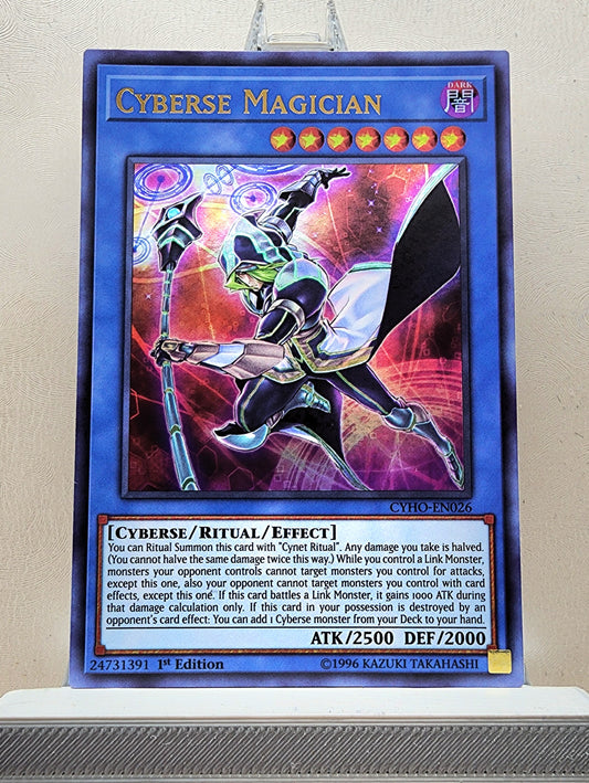 Yugioh! 1x Cyberse Magician (CYHO - Ultra Rare) 1st Edition