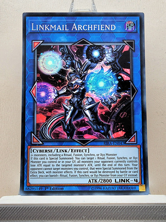 Yugioh! 1x Linkmail Archfiend (RIRA - Super Rare) 1st/Unli Edition