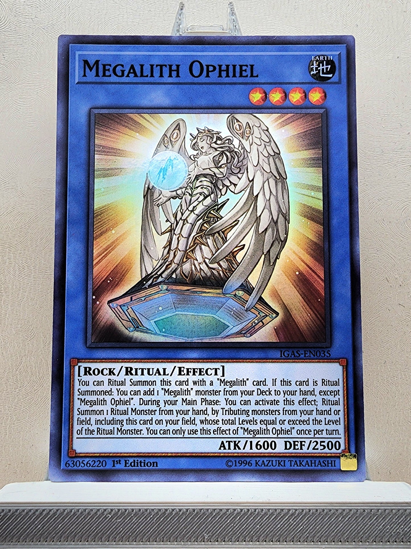 Yugioh! 1x Megalith Ophiel (IGAS - Super Rare) 1st Edition