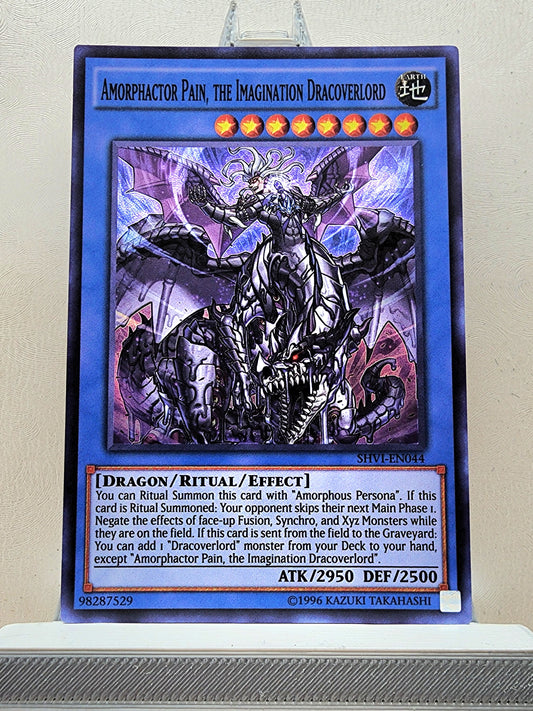 Yugioh! 1x Amorphactor Pain, the Imagination Dracoverlord (SHVI - Super Rare) 1st/Unli Edition