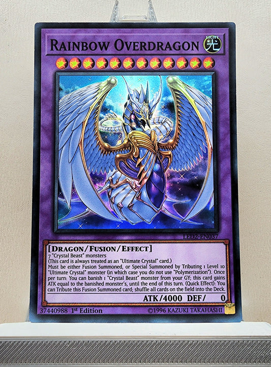 Yugioh! 1x Rainbow Overdragon (LED2 - Super Rare) 1st Edition