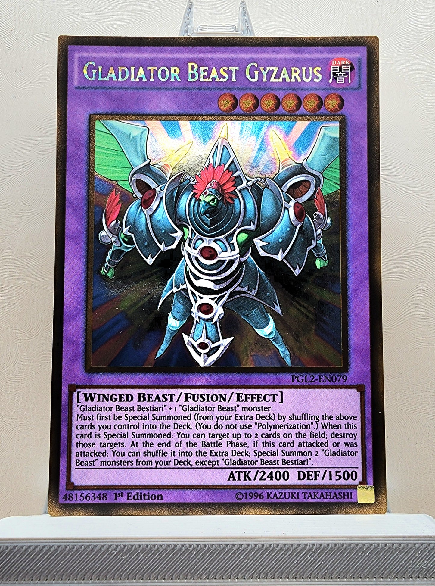 Yugioh! 1x Gladiator Beast Gyzarus (PGL2 - Gold Rare) 1st Edition