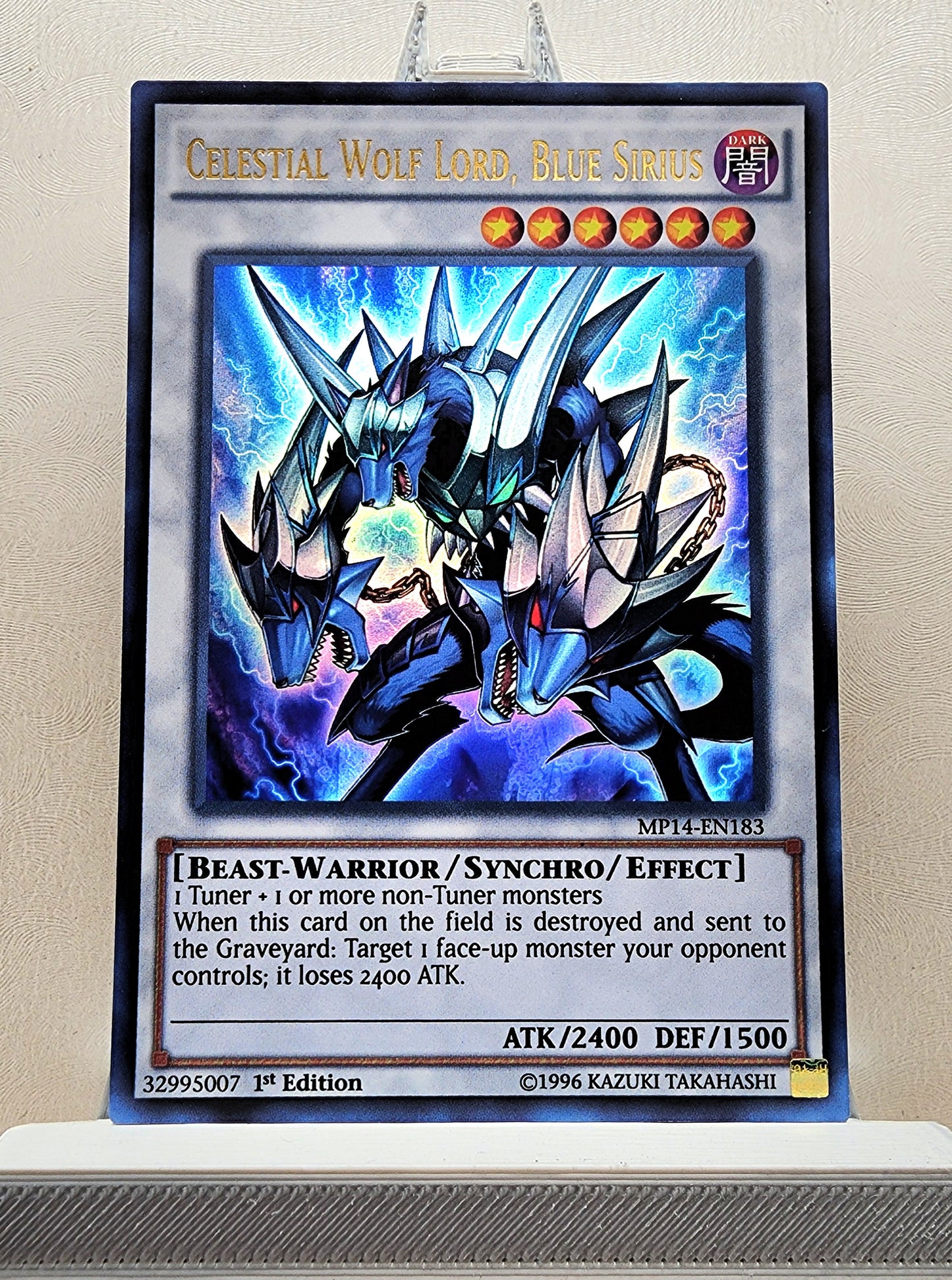 Yugioh! 1x Celestial Wolf Lord, Blue Sirius (MP14/SHSP - Ultra Rare) 1st Edition