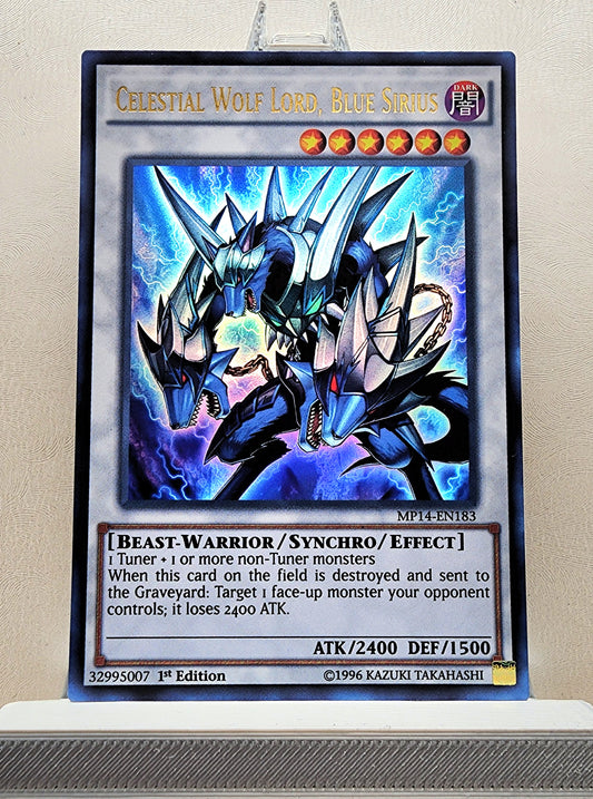 Yugioh! 1x Celestial Wolf Lord, Blue Sirius (MP14/SHSP - Ultra Rare) 1st Edition