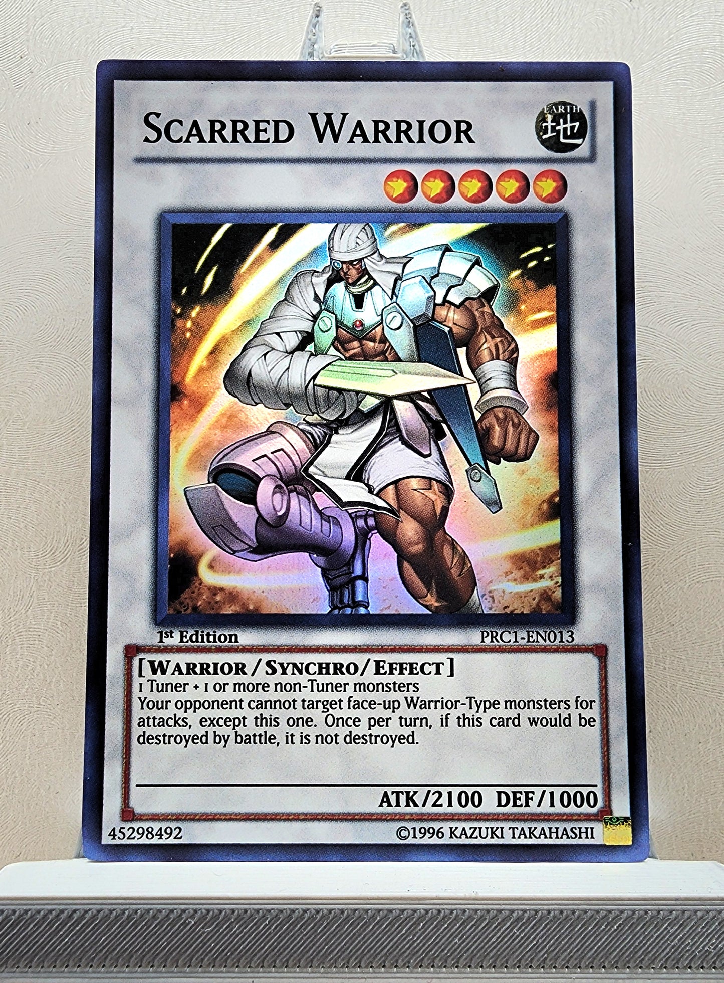 Yugioh! 1x Scarred Warrior (PRC1 - Super Rare) 1st Edition