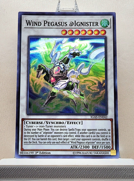 Yugioh! 1x Wind Pegasus @Ignister (IGAS - Super Rare) 1st Edition