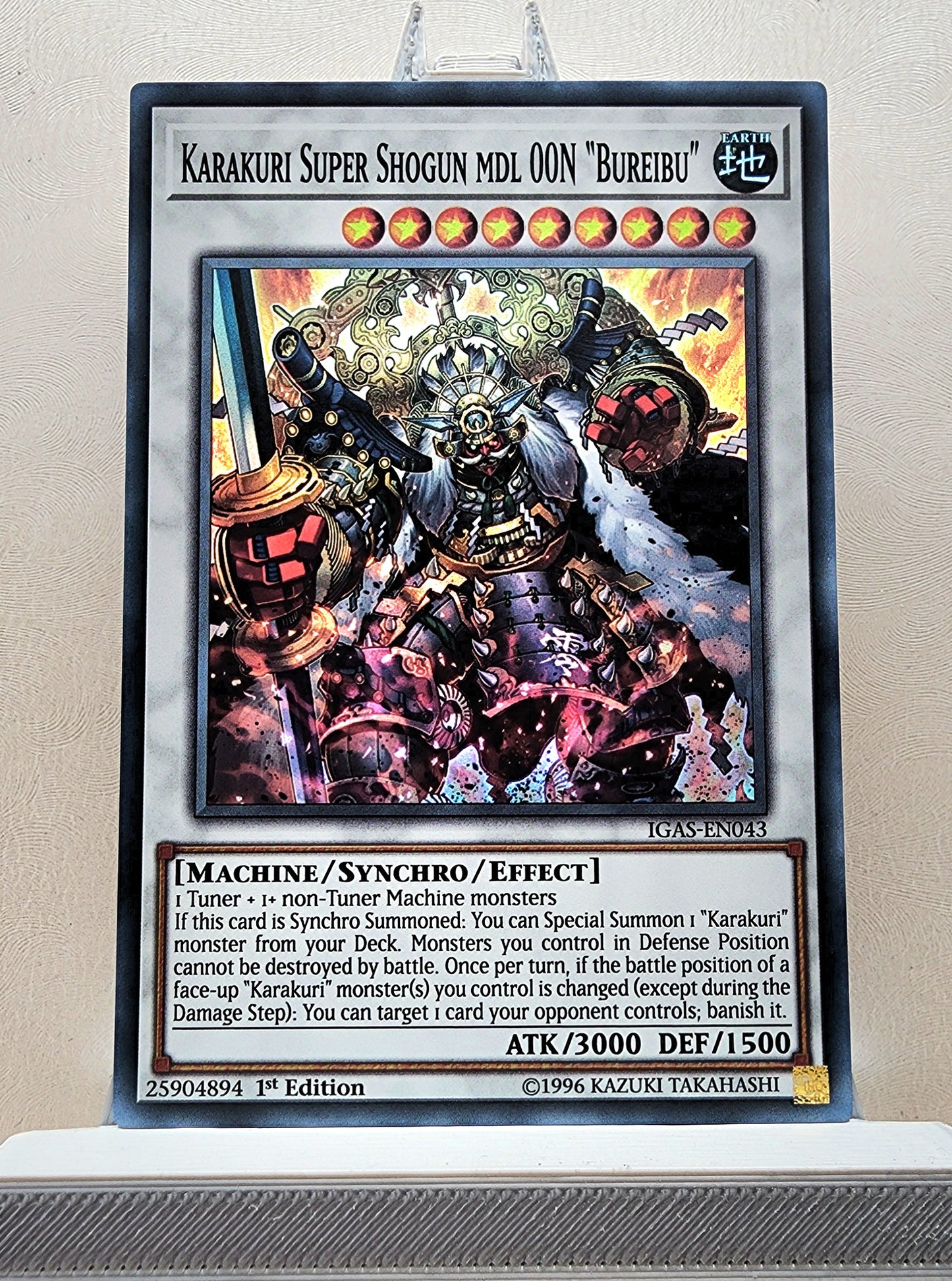 Yugioh! 1x Karakuri Super Shogun MDL 00N Bureibu (IGAS - Super Rare) 1st/Unli Edition