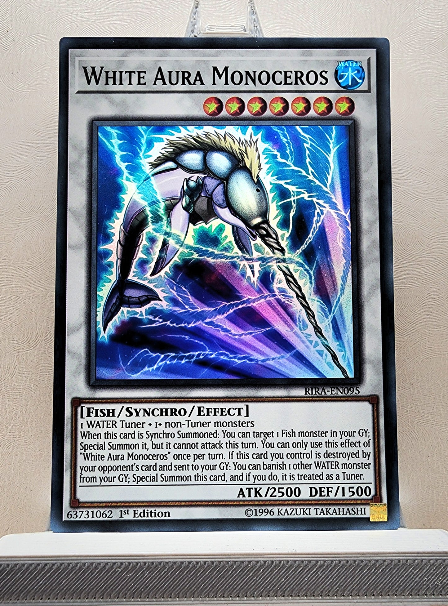 Yugioh! 1x White Aura Monoceros (RIRA - Super Rare) 1st Edition