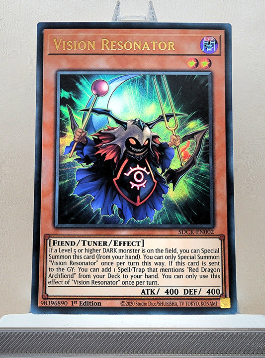 Yugioh! 1x Vision Resonator (SDCK - Ultra Rare) 1st Edition