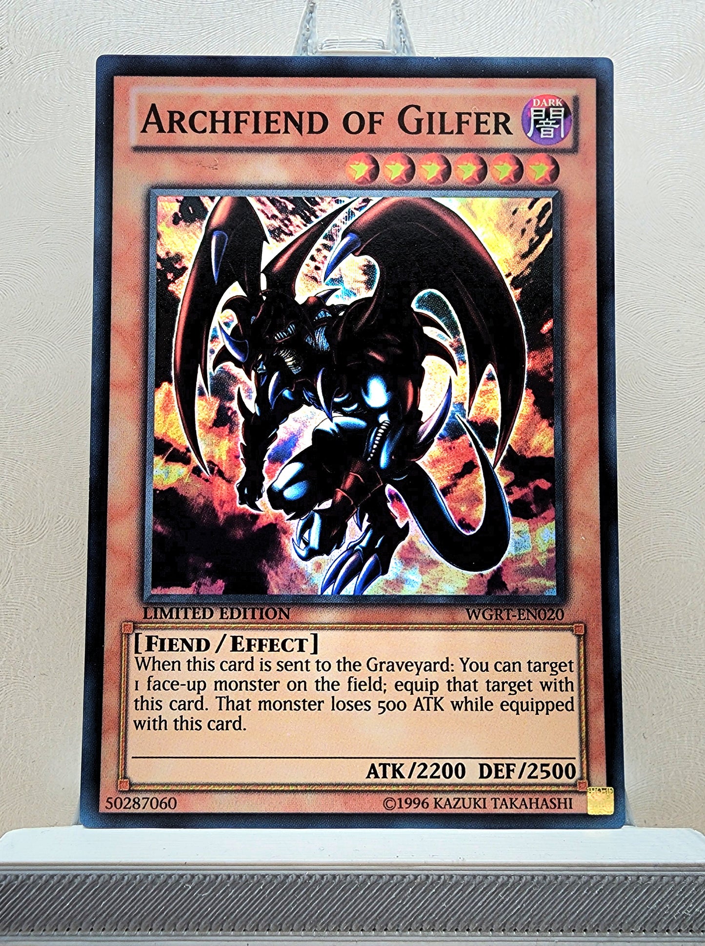 Yugioh! 1x Archfiend of Gilfer (WGRT - Super Rare) Limited Edition