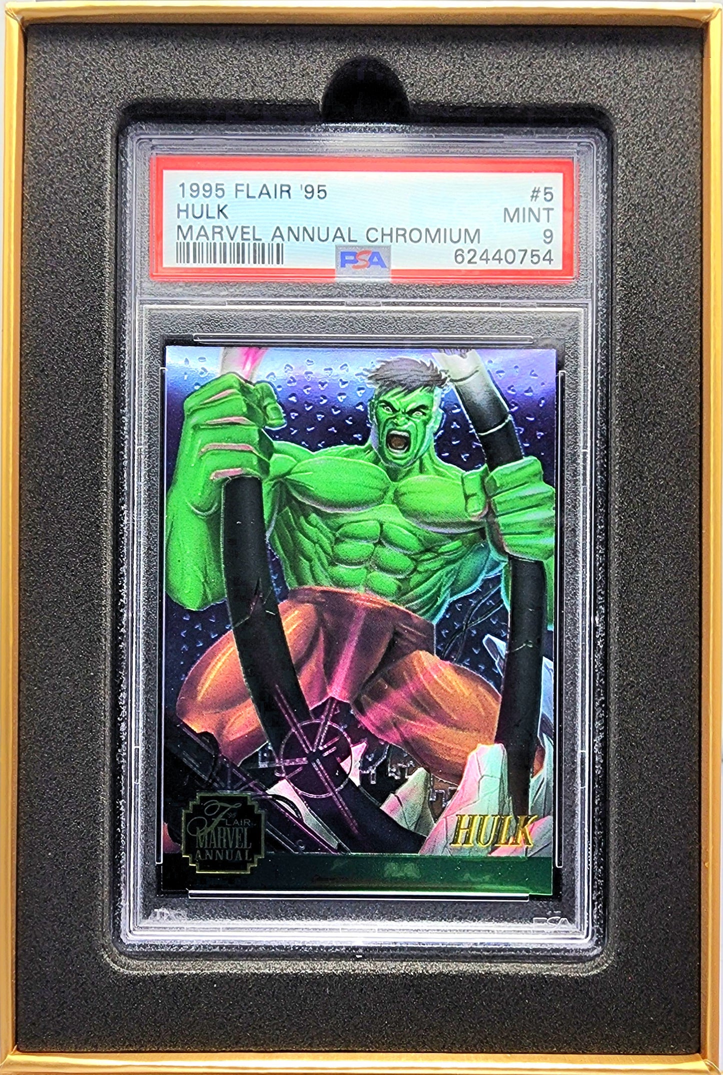 Marvel! 1x Hulk PSA 9 (Chromium - 1995 Flair)