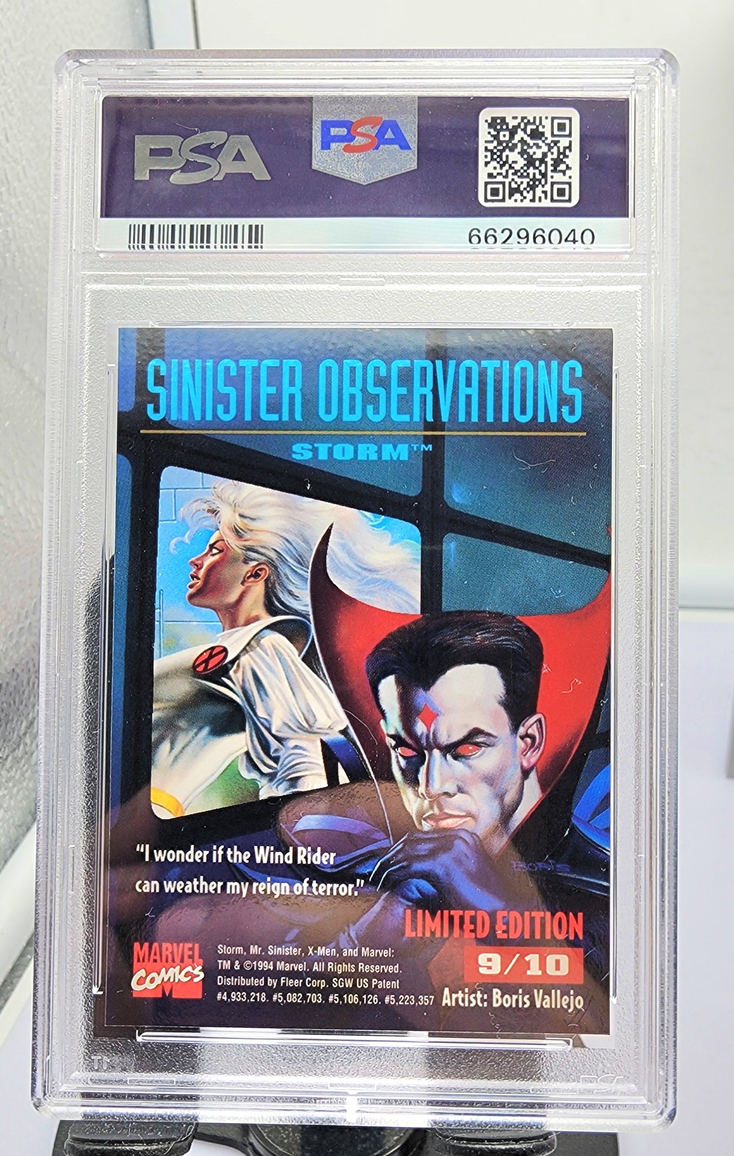 Marvel! 1x Storm PSA 9 (Chromium - 1995 Fleer Ultra X-Men Sinister Observations)