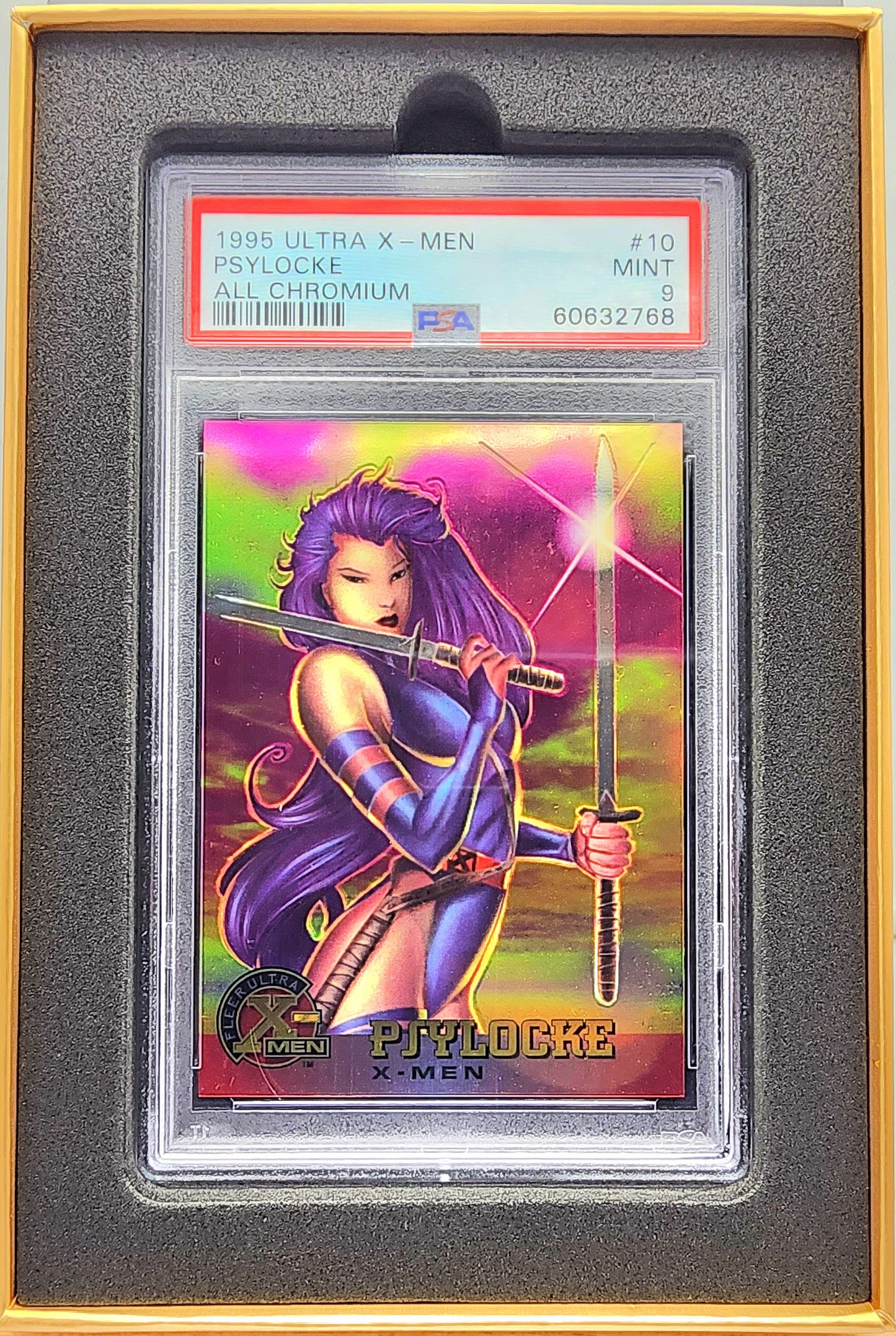 Marvel! 1x Psylocke PSA 9 (Chromium - 1995 Fleer Ultra X-Men)