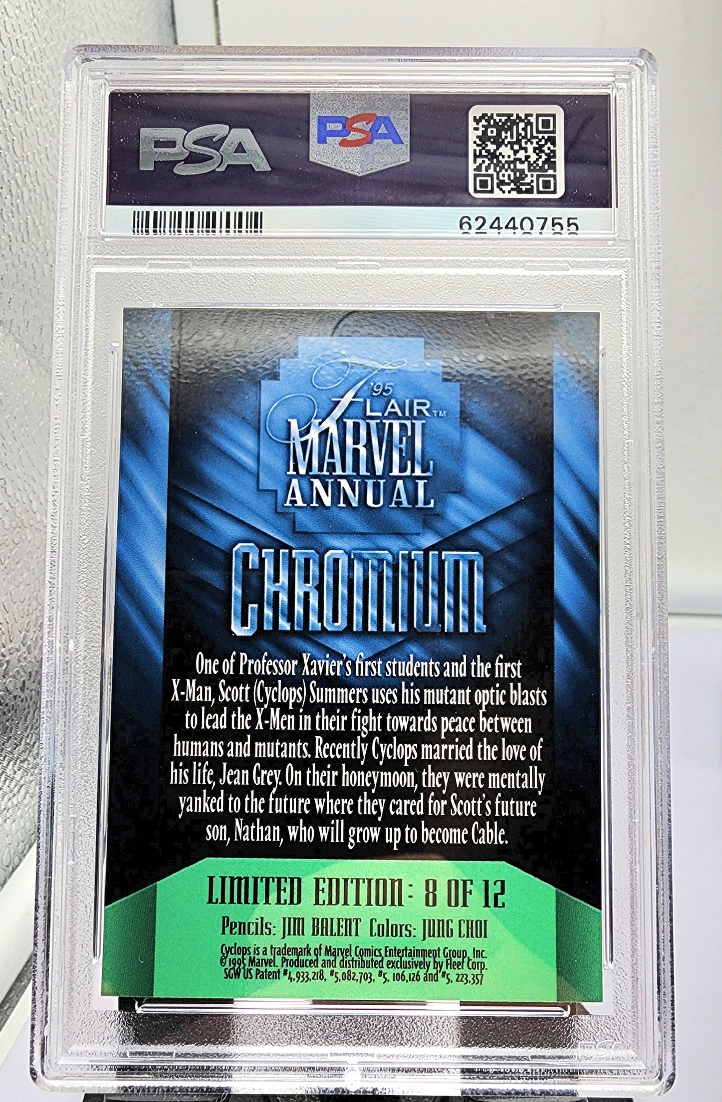 Marvel! 1x Cyclops PSA 9 (Chromium - 1995 Flair)