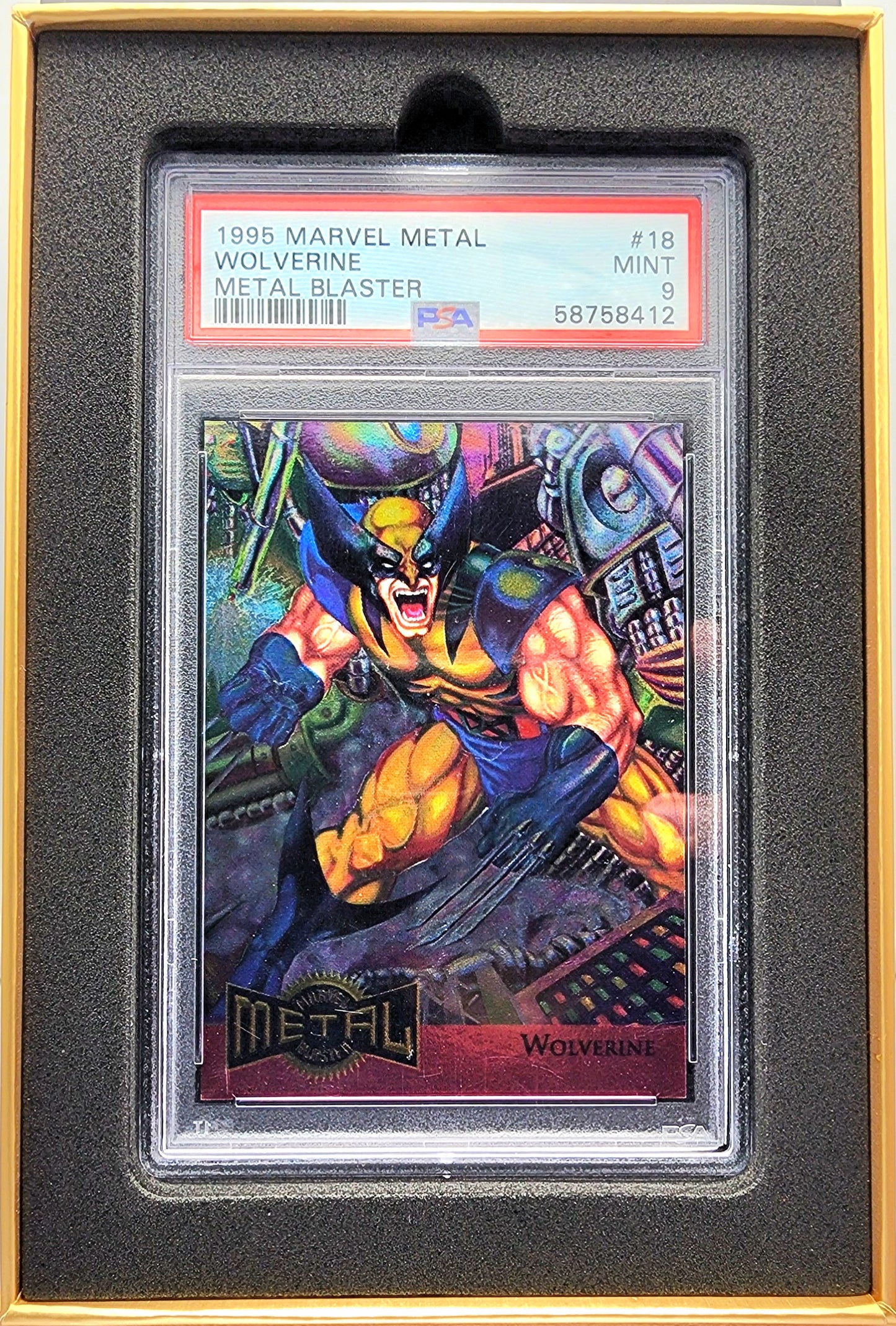 Marvel! 1x Wolverine PSA 9 (Metal Blaster - 1995 Fleer Marvel Metal)