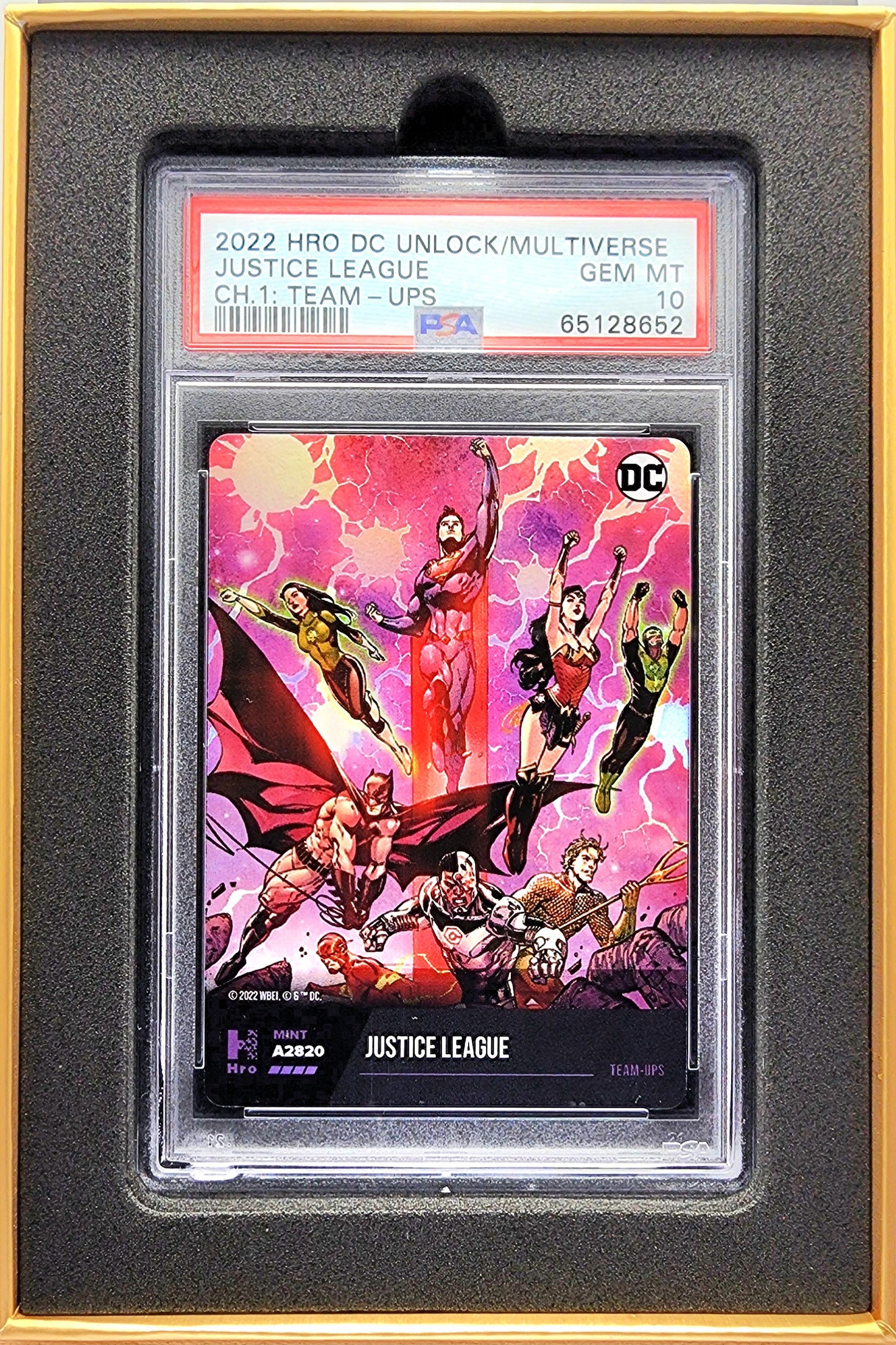 DC! 1x Justice League Chapter 1 Team Ups PSA 10 (Holo - 2022 HRO DC Unlock/Multiverse)