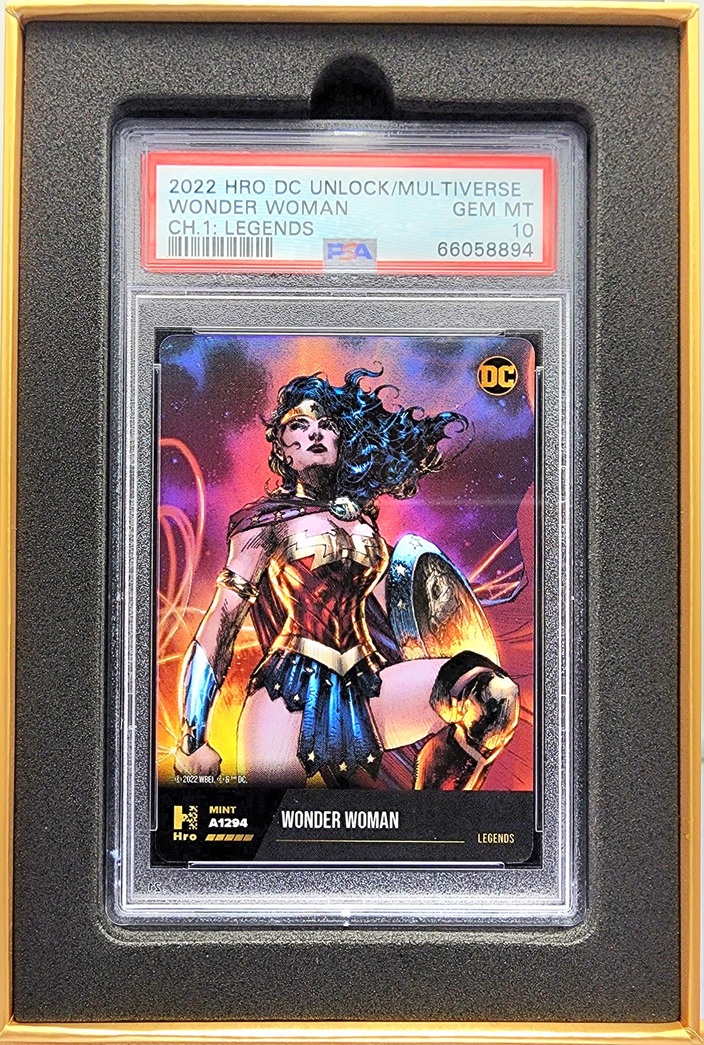 DC! 1x Wonder Woman Chapter 1 Legends PSA 10 (Holo - 2022 HRO DC Unlock/Multiverse)