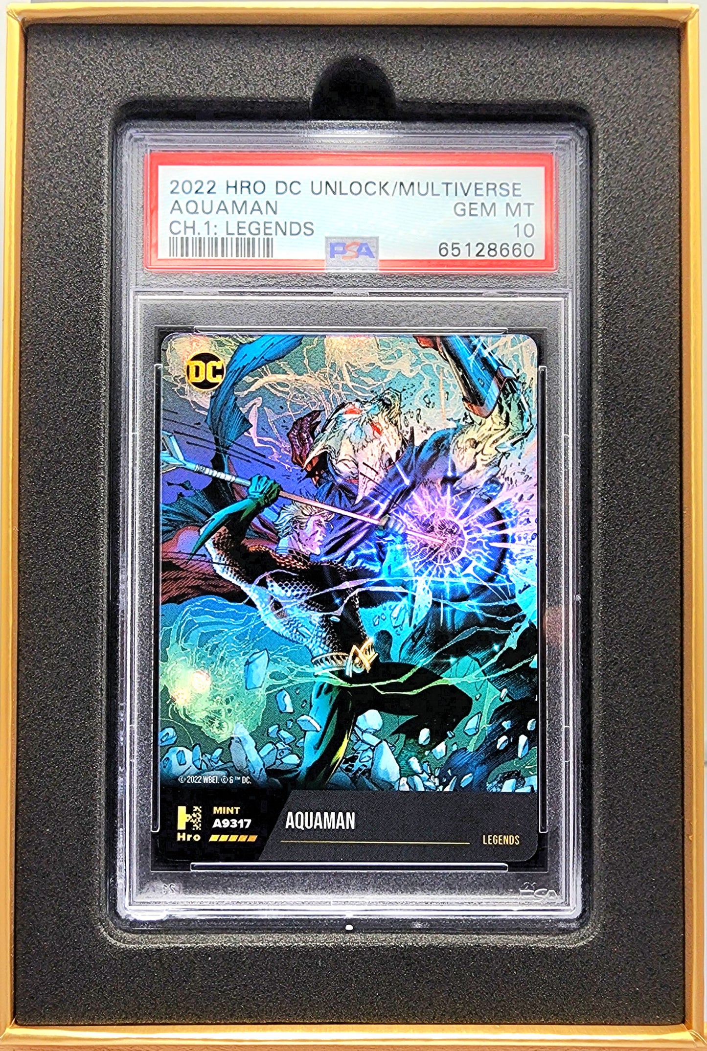 DC! 1x Aquaman Chapter 1 Legends PSA 10 (Holo - 2022 HRO DC Unlock/Multiverse)