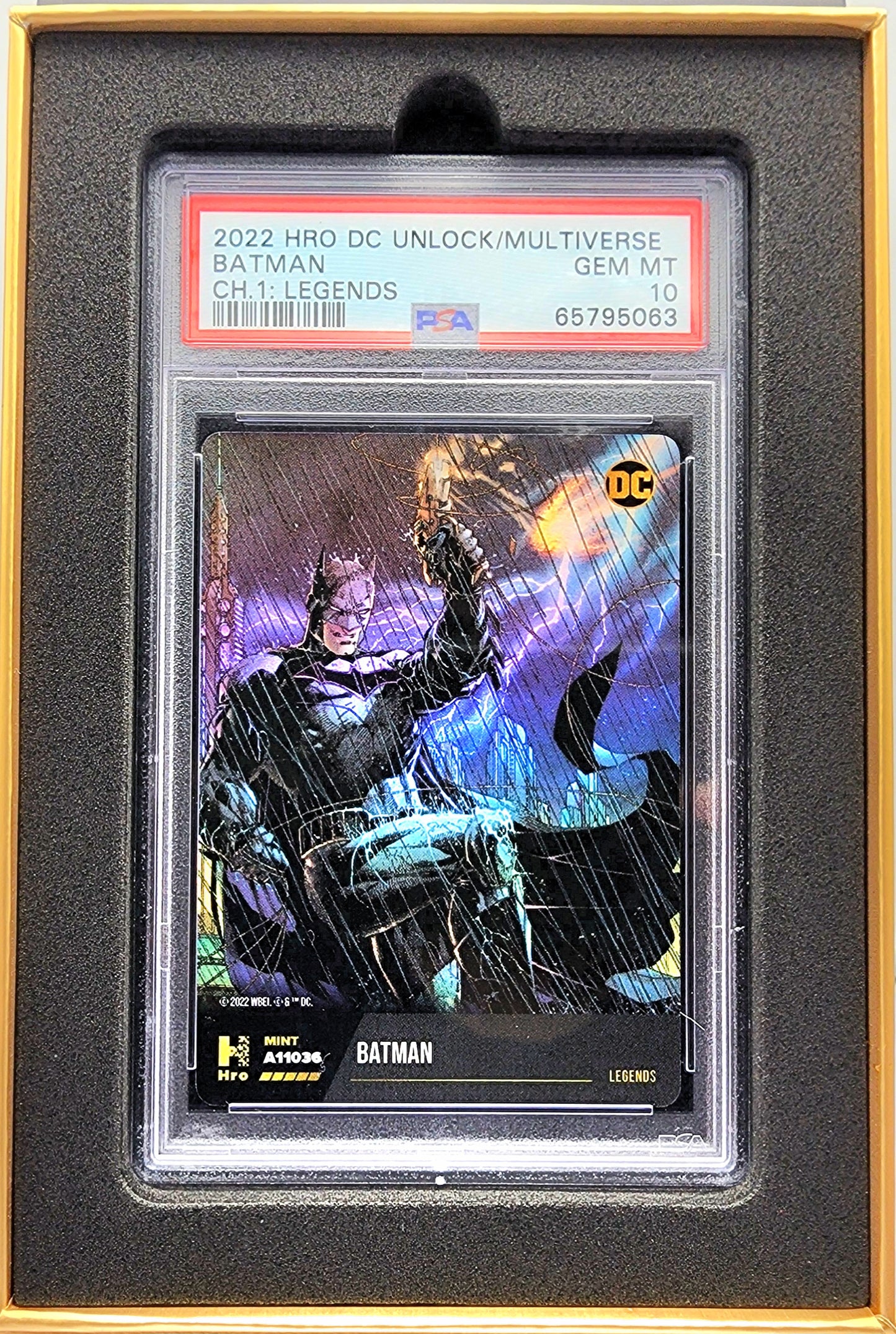 DC! 1x Batman Chapter 1 Legends PSA 10 (Holo - 2022 HRO DC Unlock/Multiverse)