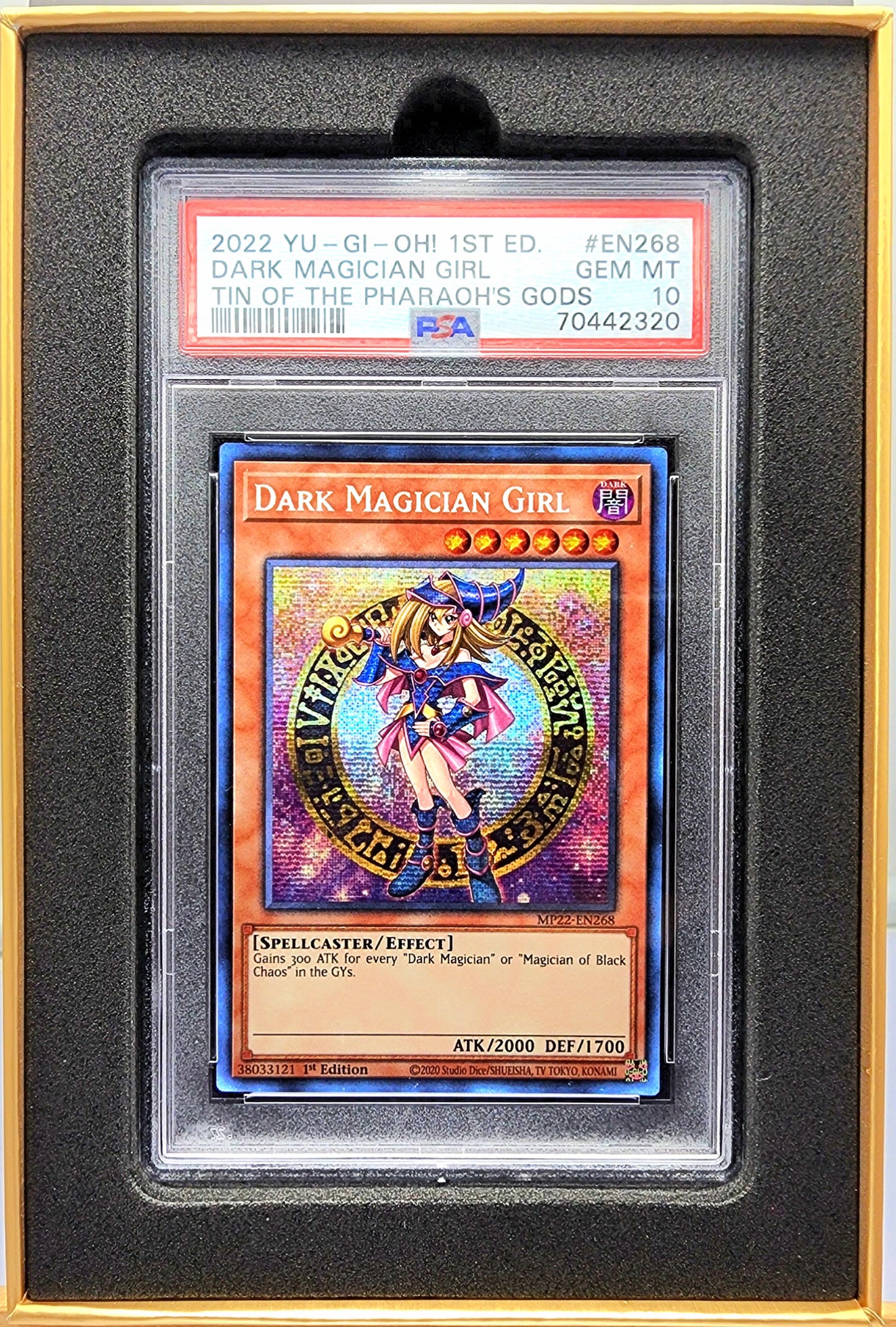 Yugioh! 1x Dark Magician Girl PSA 10 (MP22 - Prismatic Secret Rare)