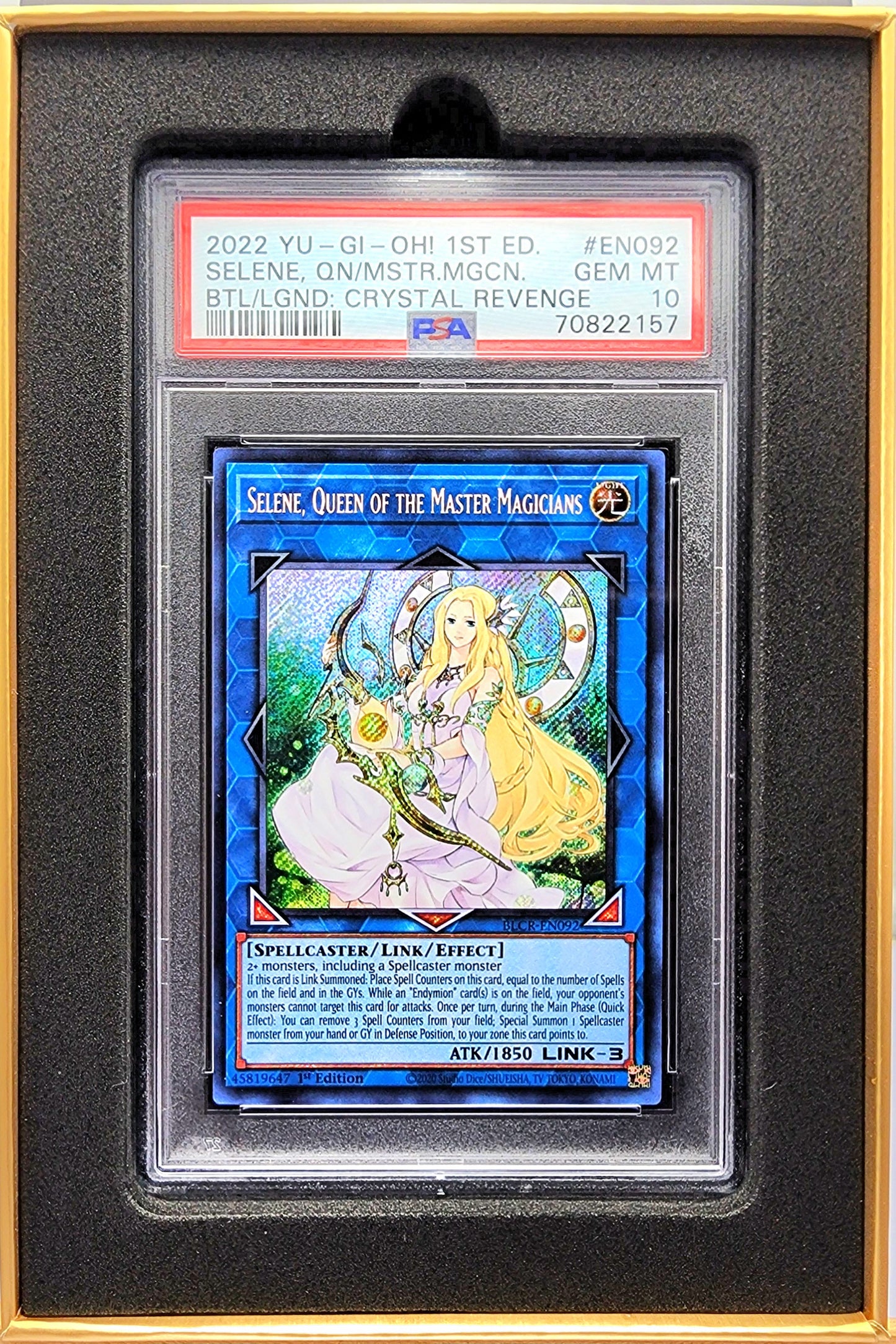 Yugioh! 1x Selene, Queen of the Master Magicians PSA 10 (BLCR - Secret Rare)