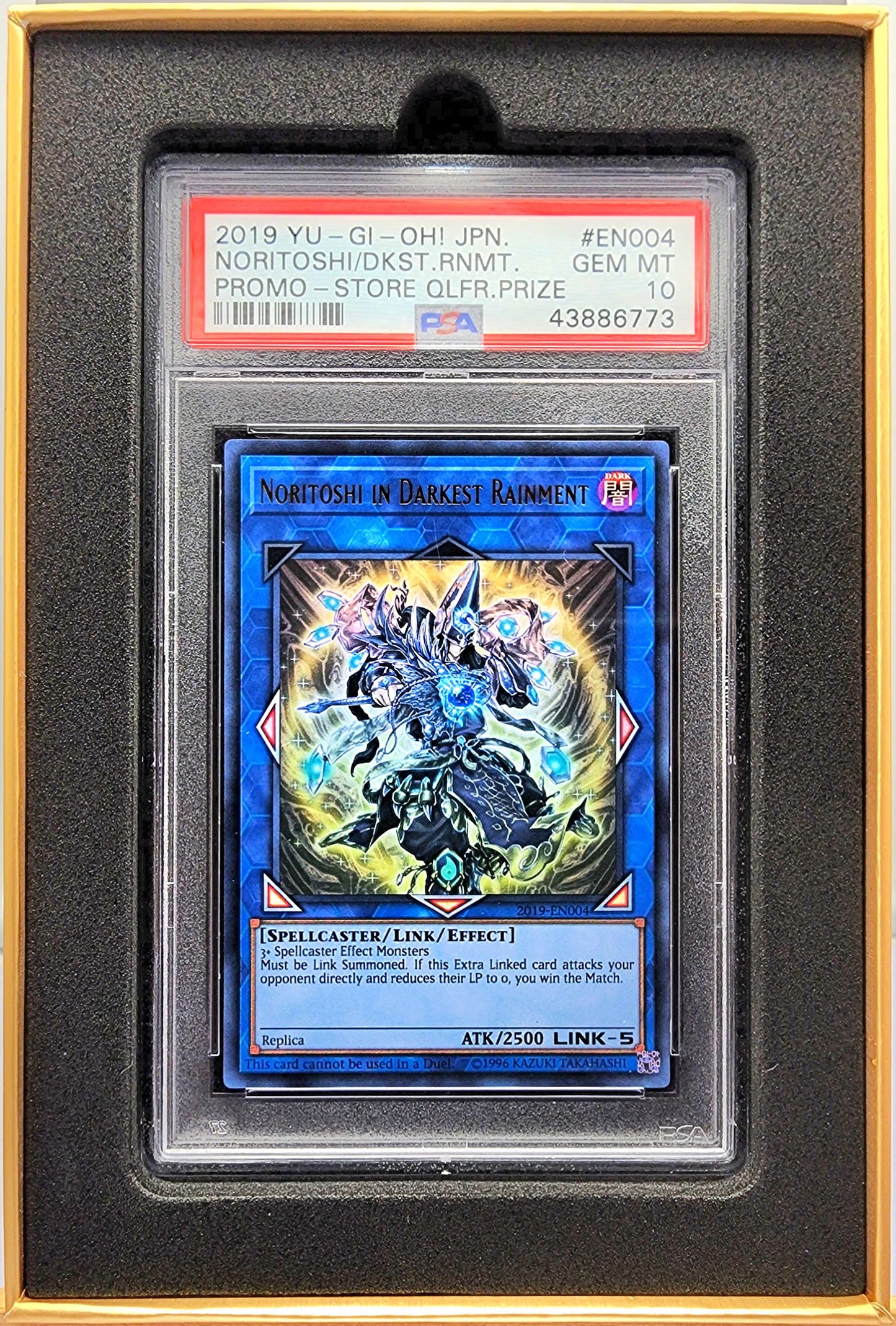 Yugioh! 1x Noritoshi in Darkest Rainment PSA 10 (2019-EN004 - Ultra Rare) Store Qualifier Prize