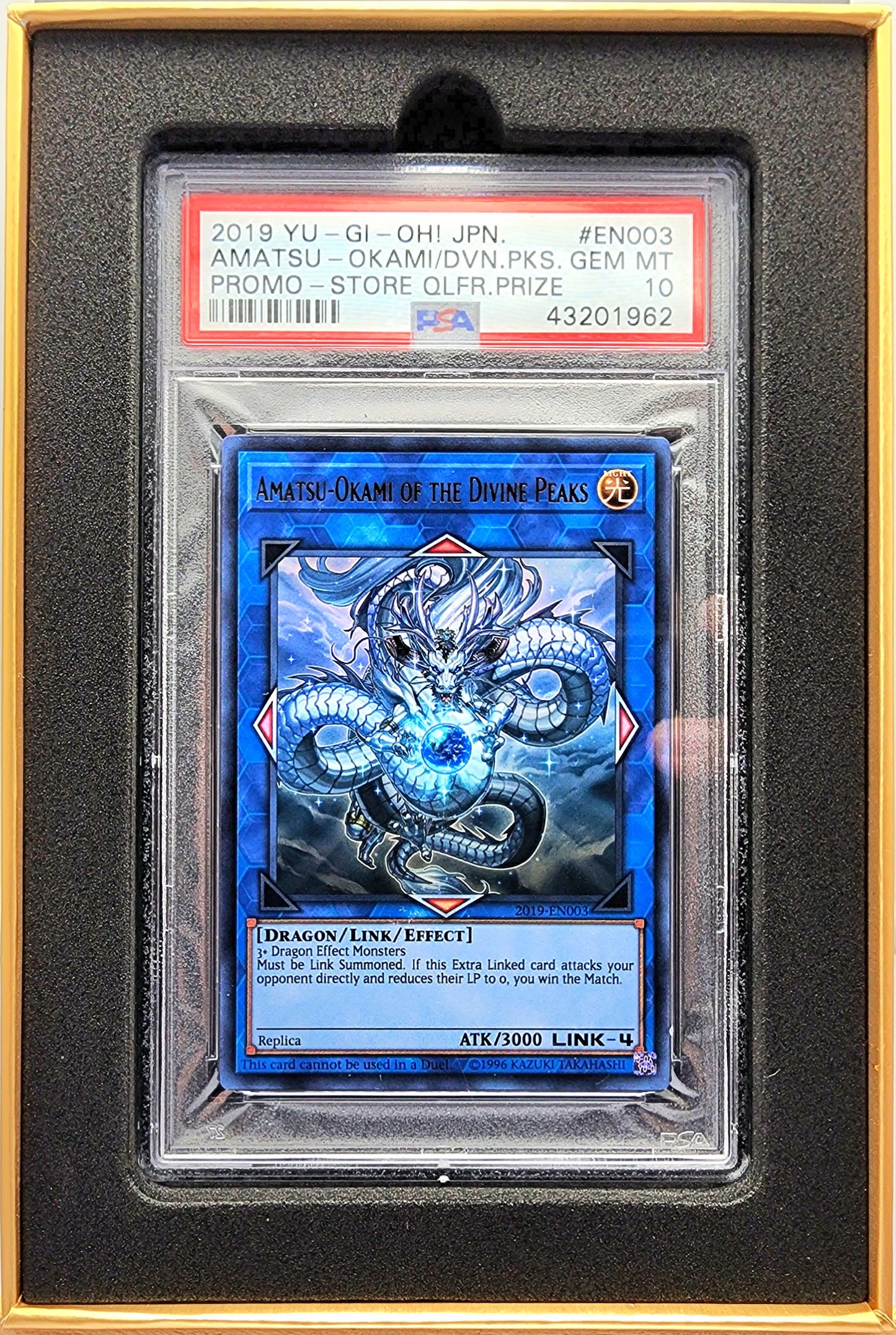 Yugioh! 1x Amatsu-Okami of the Divine Peaks PSA 10 (2019-EN003 - Ultra Rare) Store Qualifier Prize