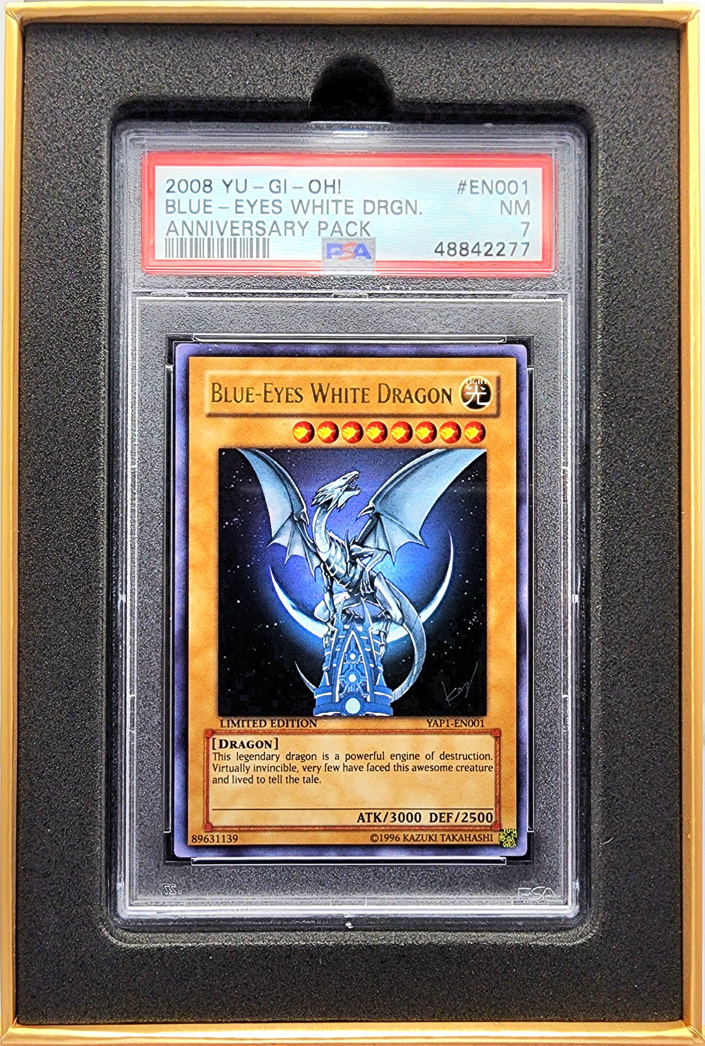 Yugioh! 1x Blue-Eyes White Dragon PSA 7 (YAP1 - Ultra Rare)