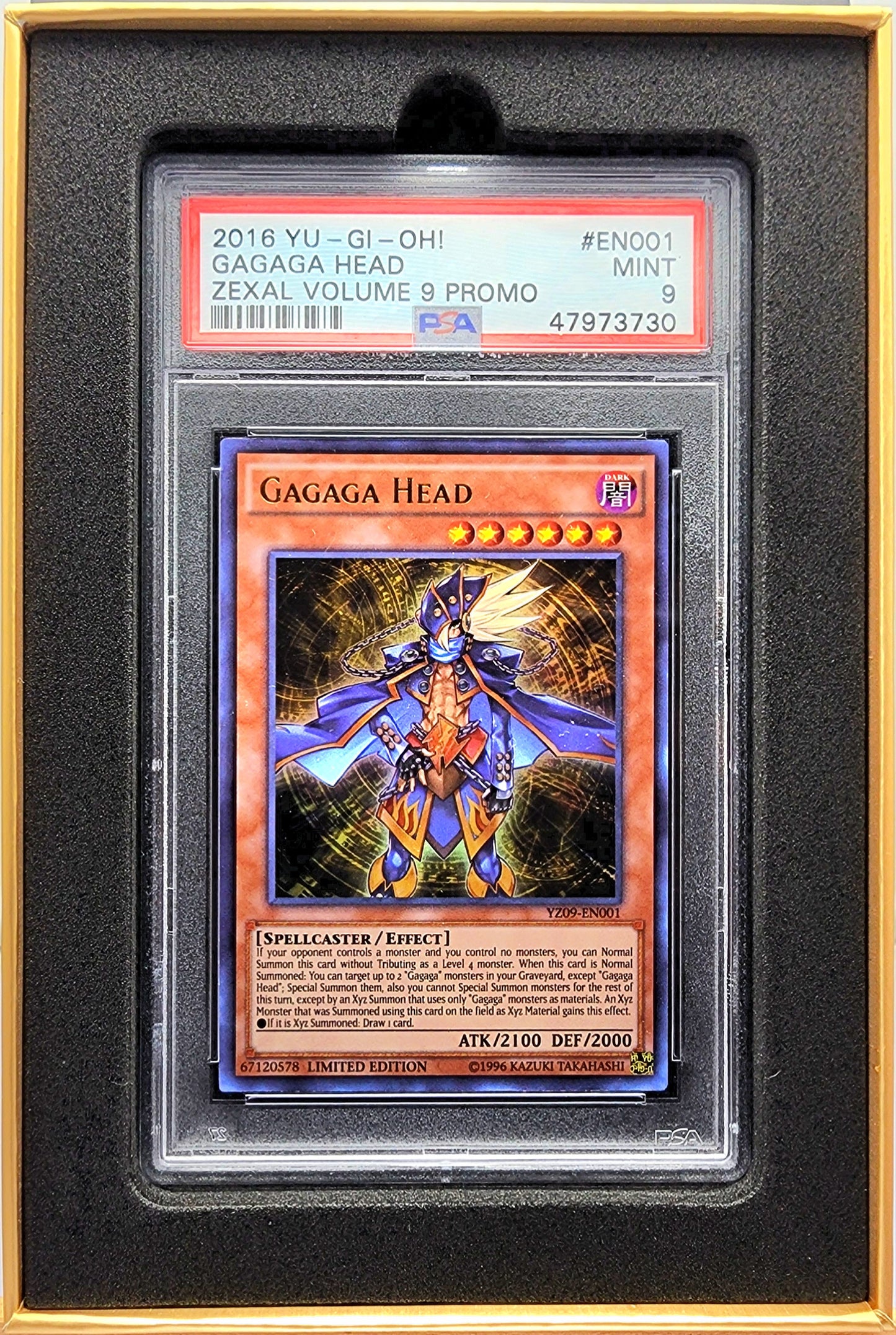 Yugioh! 1x Gagaga Head PSA 9 (YZ09 - Ultra Rare)