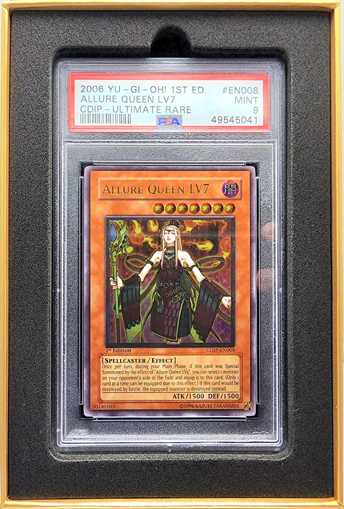 Yugioh! 1x Allure Queen LV7 PSA 9 (CDIP - Ultimate Rare)