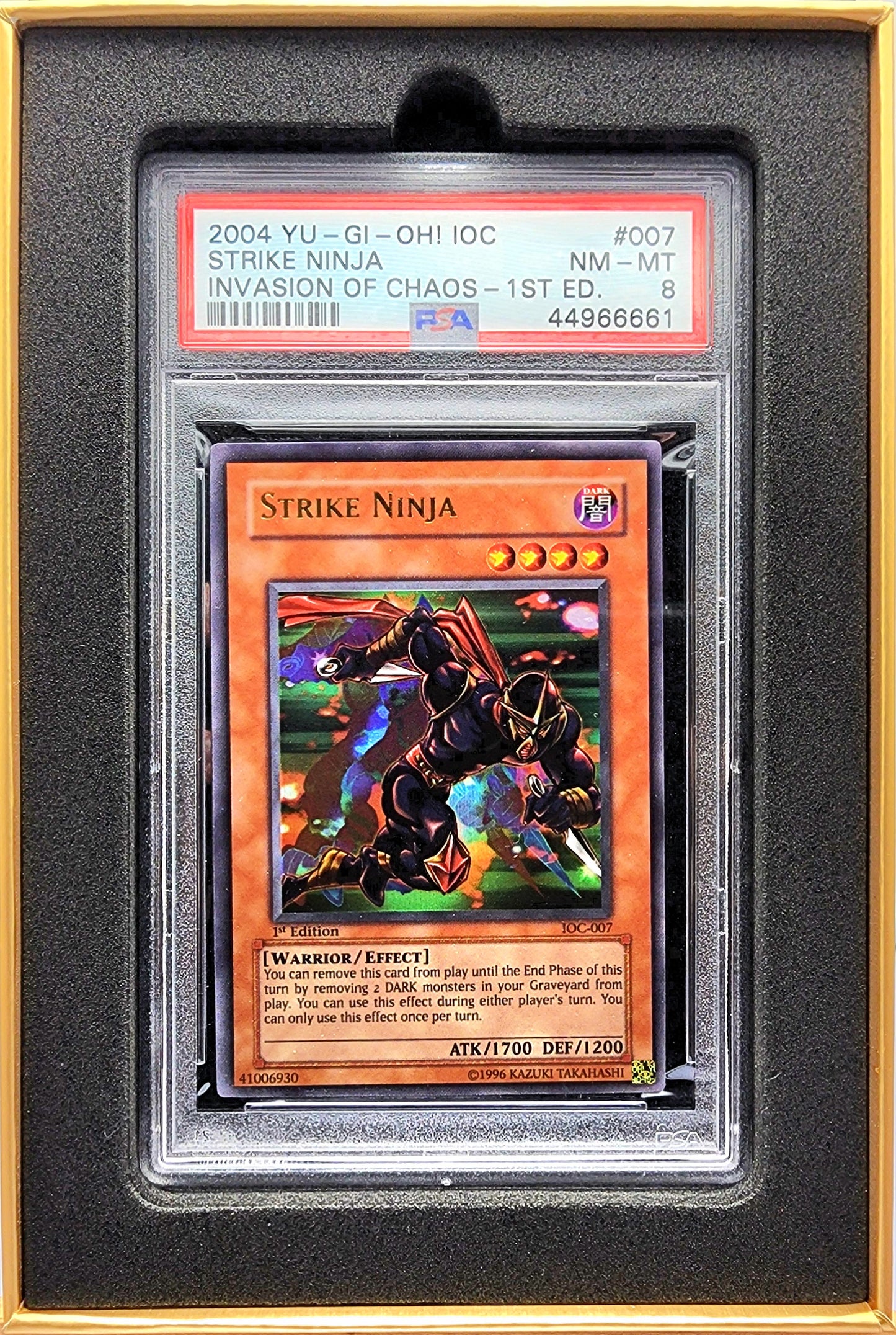 Yugioh! 1x Strike Ninja PSA 8 (IOC - Ultra Rare)