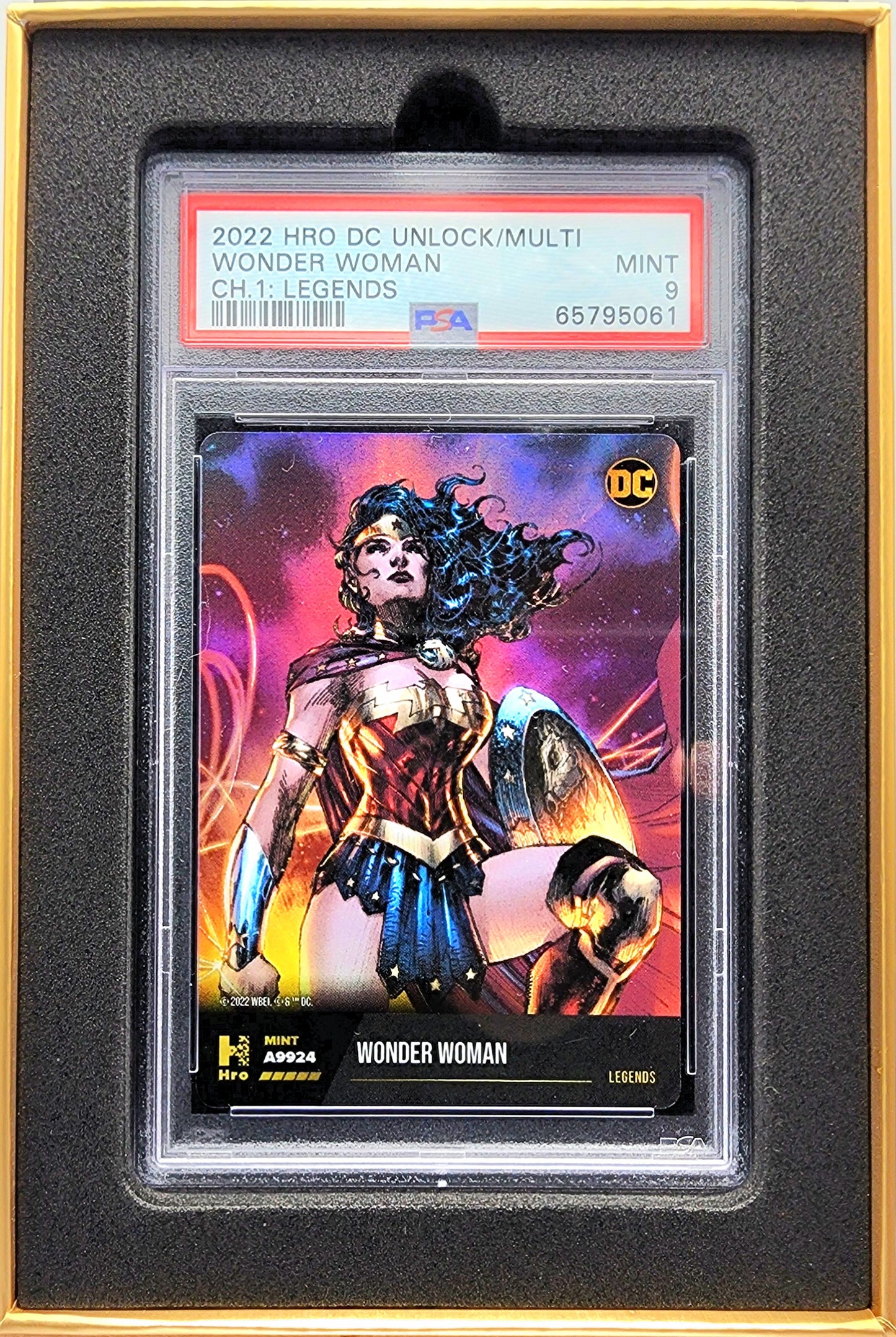 DC! 1x Wonder Woman Chapter 1 Legends PSA 9 (Holo - 2022 HRO DC Unlock/Multiverse)