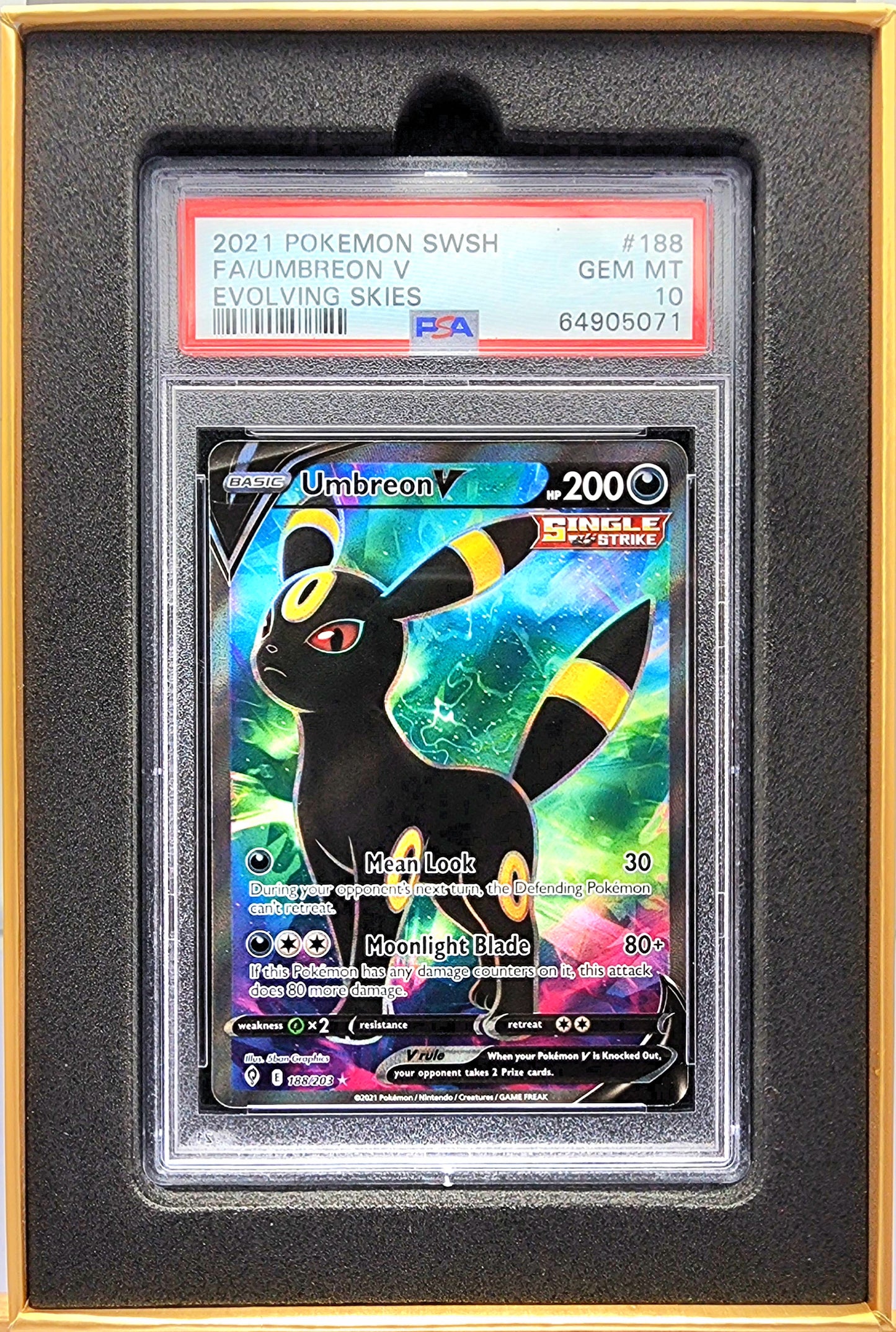 Pokemon! 1x Umbreon V Full Art PSA 10 (Evolving Skies - Ultra Rare)