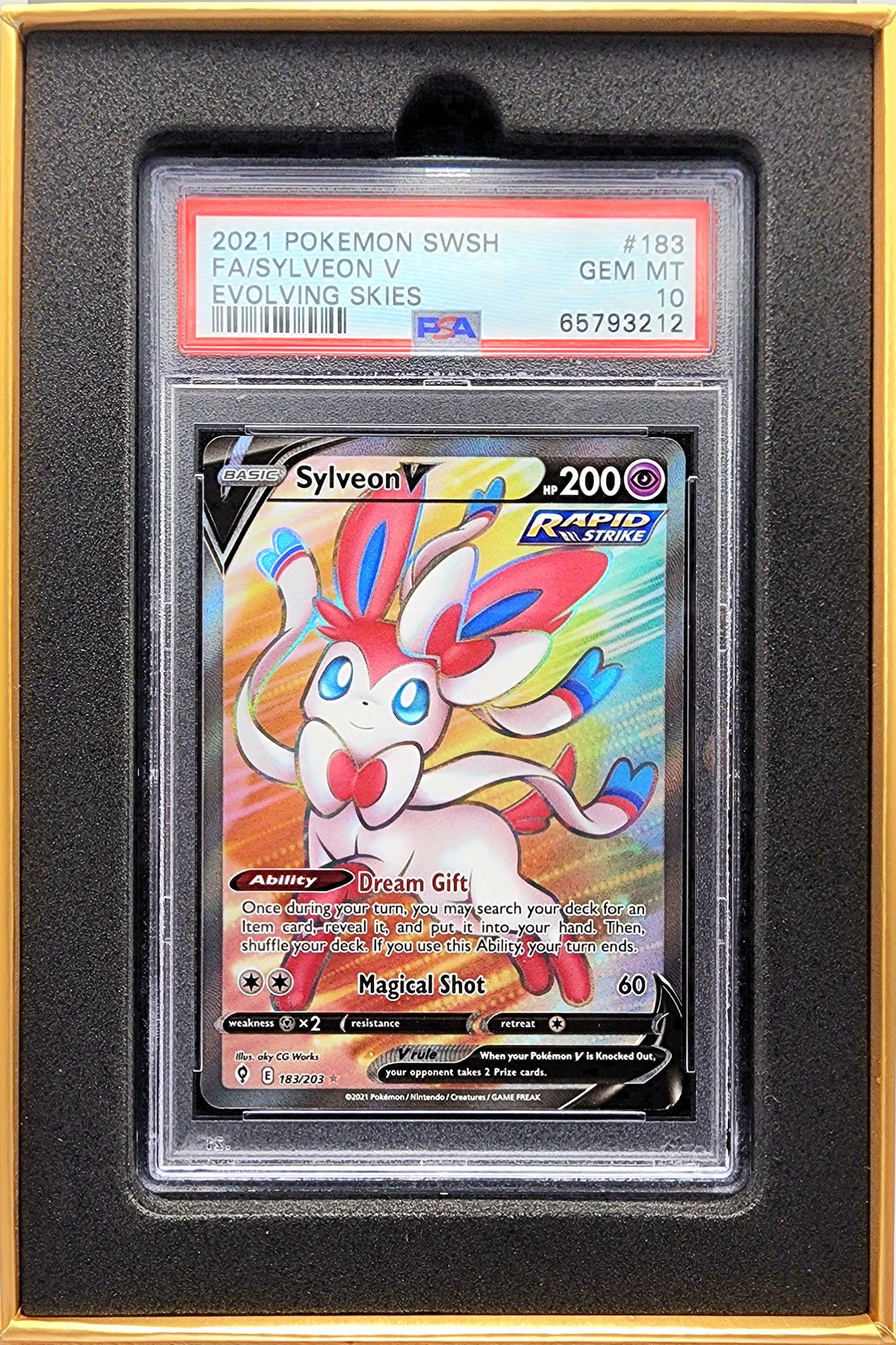 Pokemon! 1x Sylveon V Full Art PSA 10 (Evolving Skies - Ultra Rare)