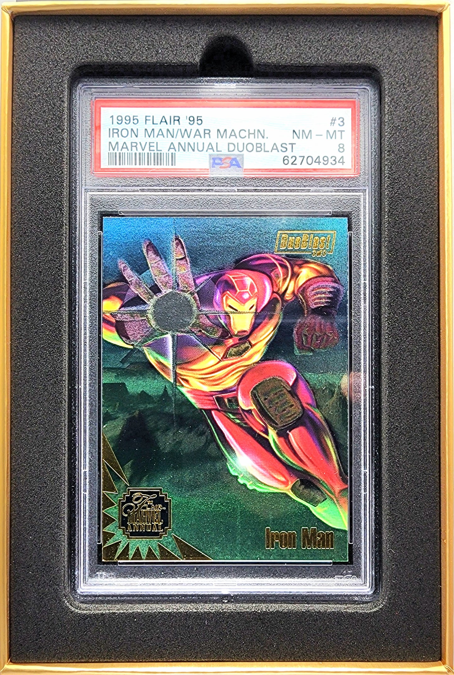 Marvel! 1x Iron Man/War Machine PSA 8 (Duoblast - 1995 Flair)