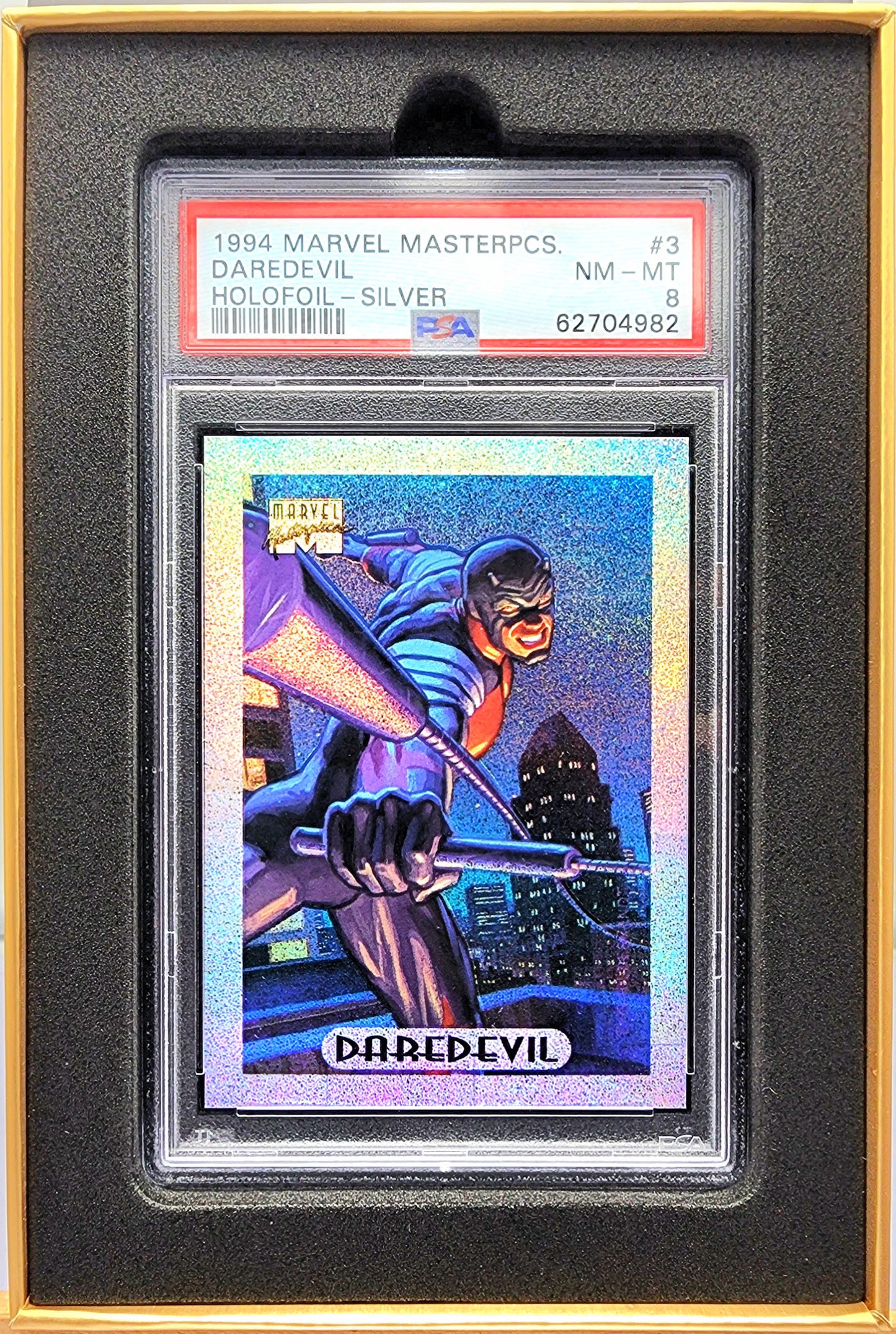 Marvel! 1x Daredevil PSA 8 (Holofoil Silver - 1994 Marvel Masterpieces)