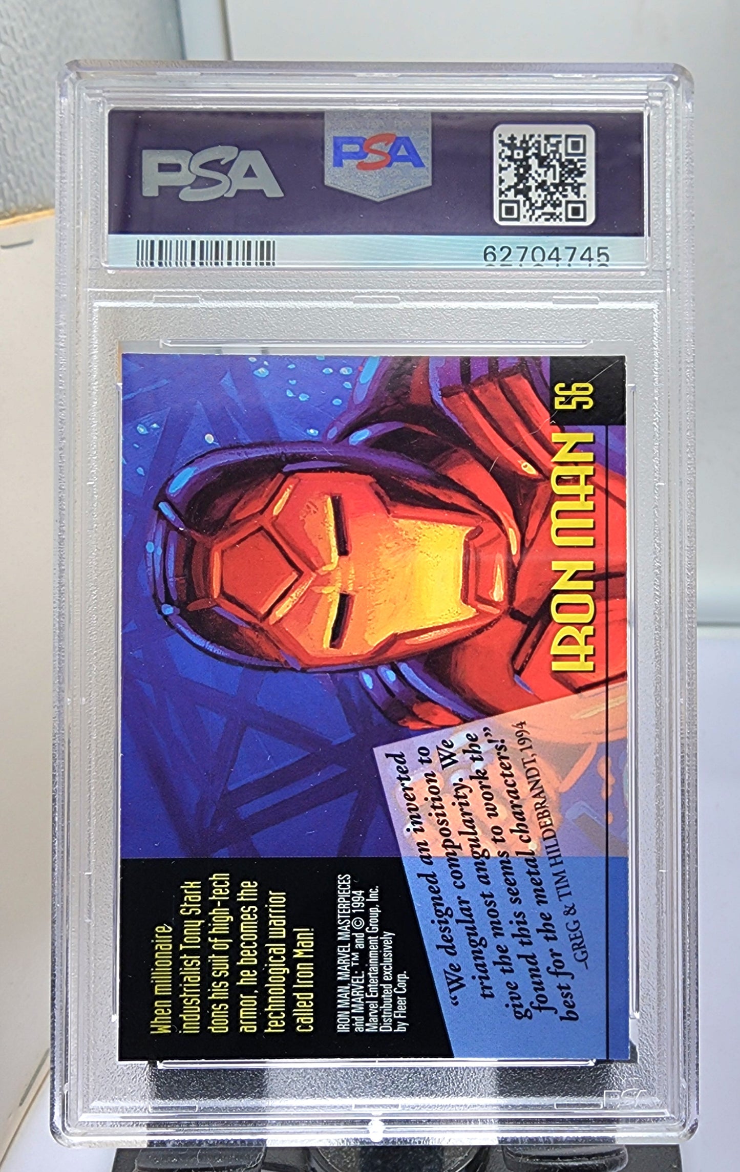 Marvel! 1x Iron Man PSA 7 (Base - 1994 Marvel Masterpieces)