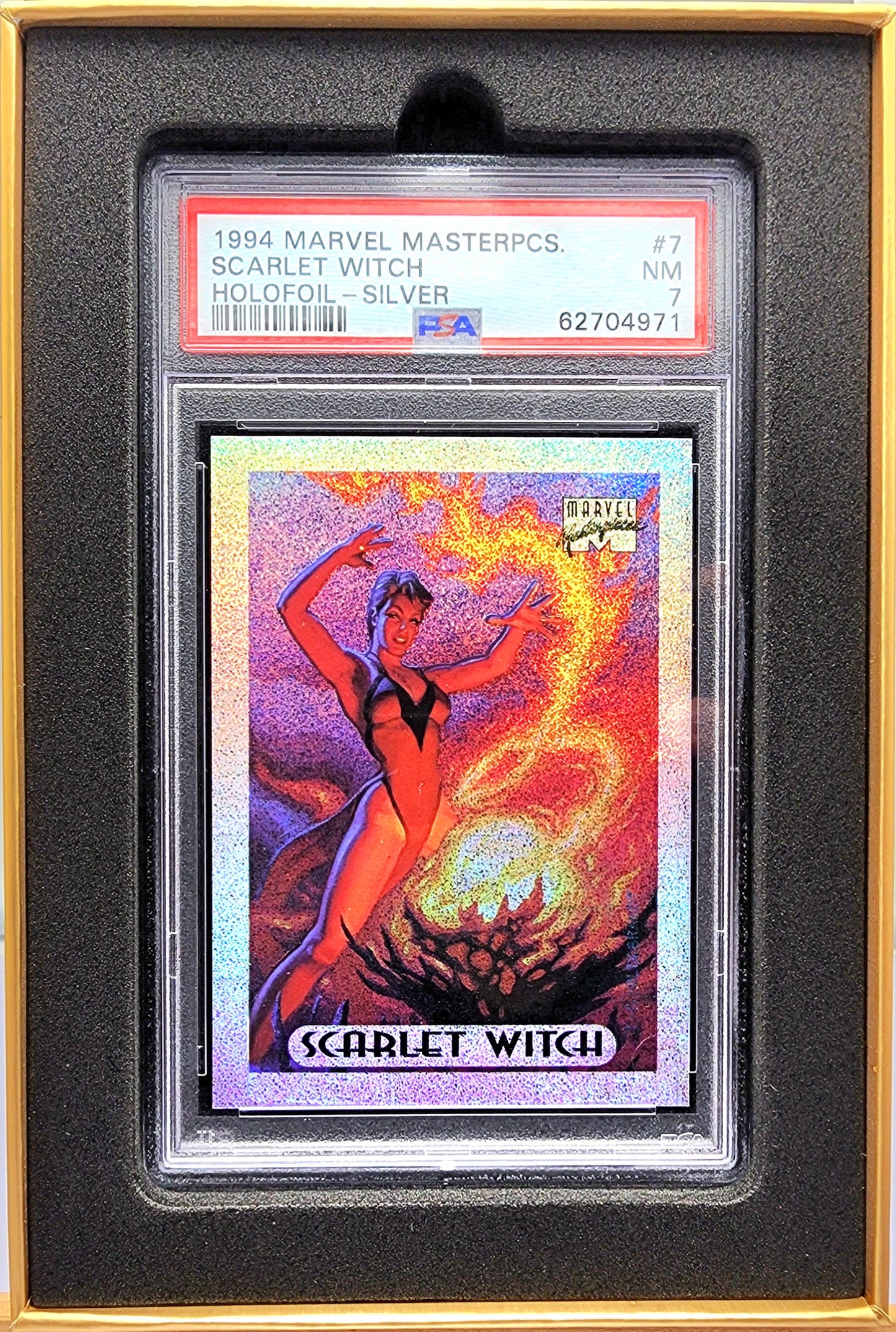 Marvel! 1x Scarlet Witch PSA 7 (Holofoil Silver - 1994 Marvel Masterpieces)