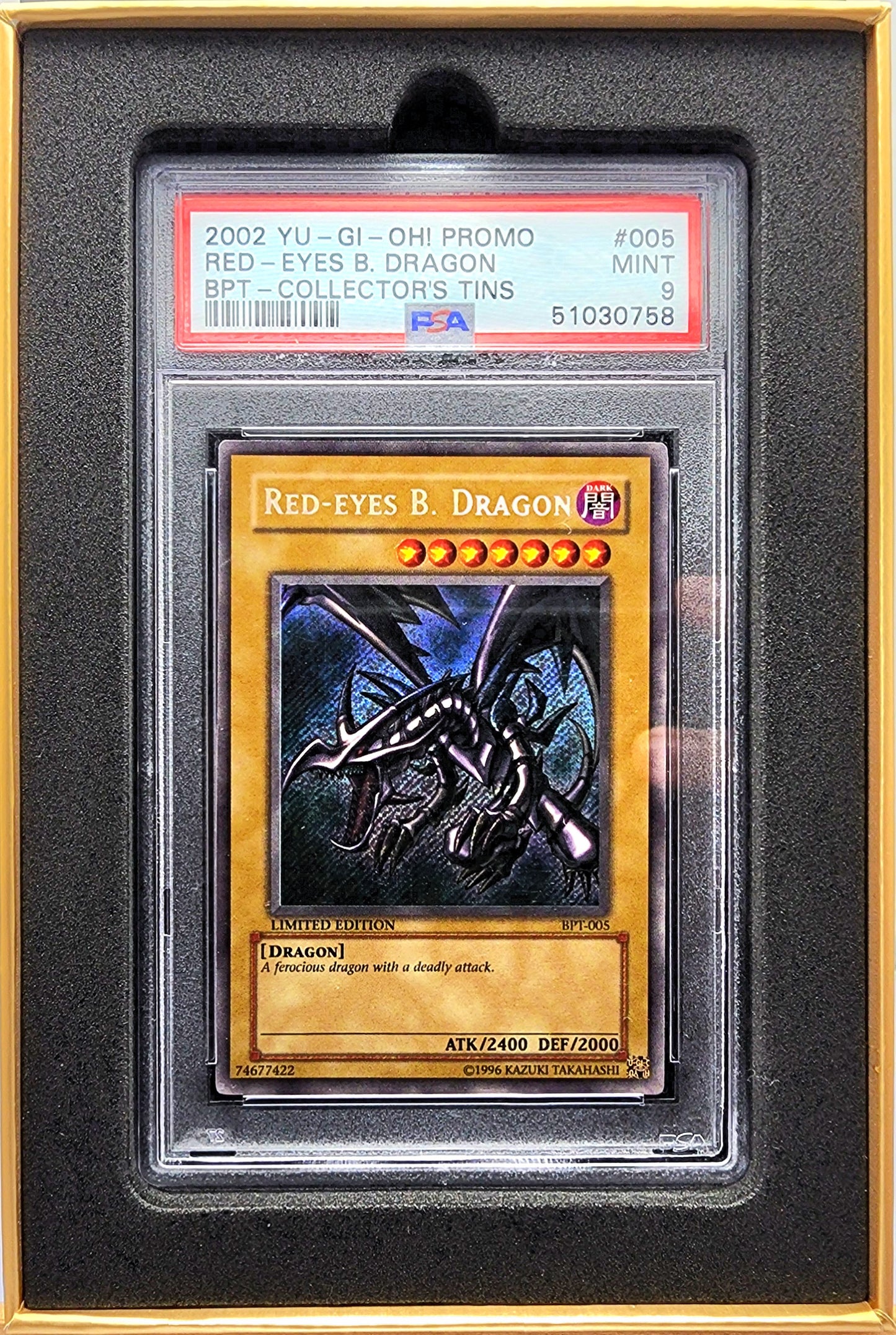 Yugioh! 1x Red-Eyes B. Dragon PSA 9 (BPT - Secret Rare)