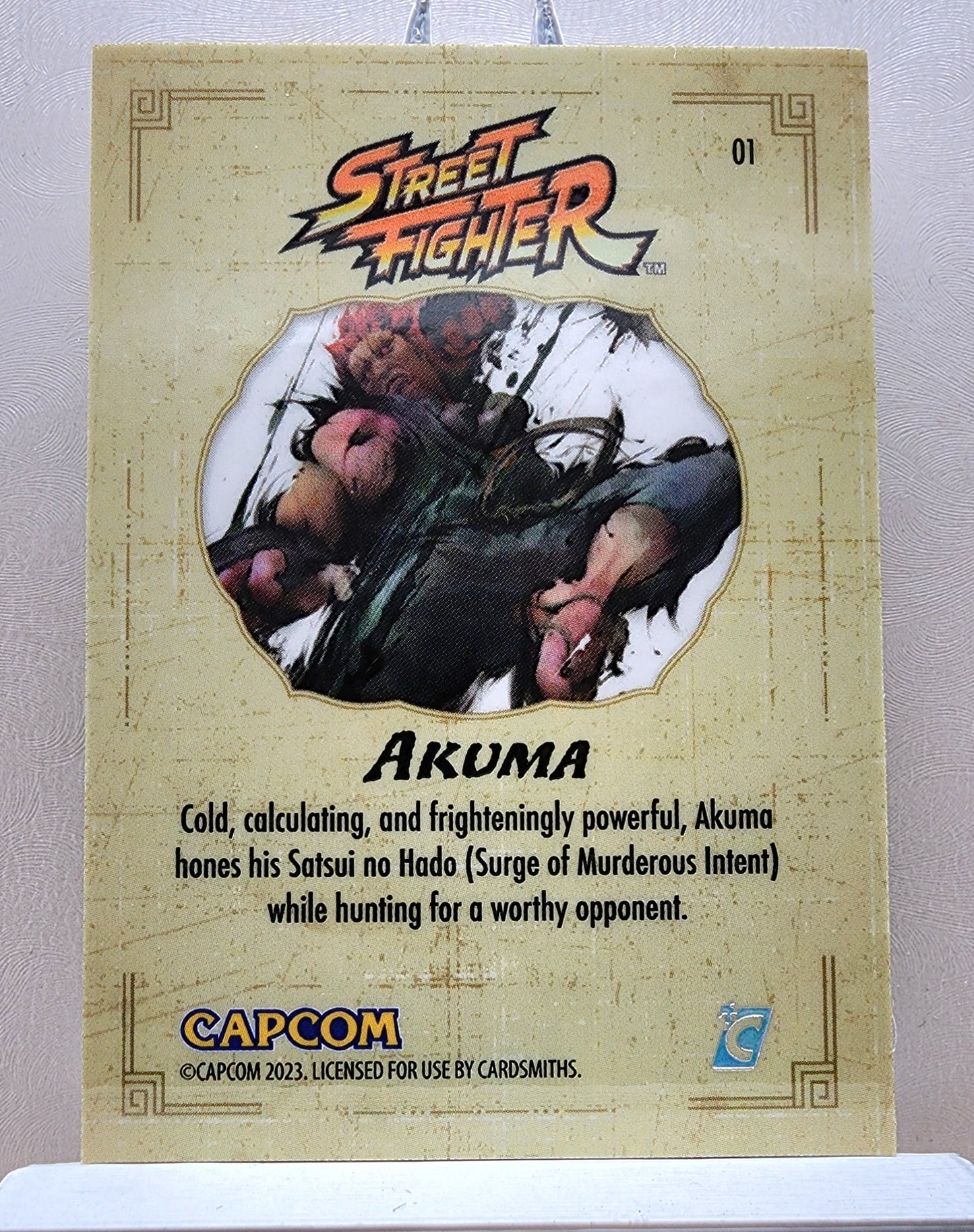 Street Fighter! 1x Akuma - Rainbow Holofoil (#01 - 2023 Cardsmiths Street Fighter Series One)