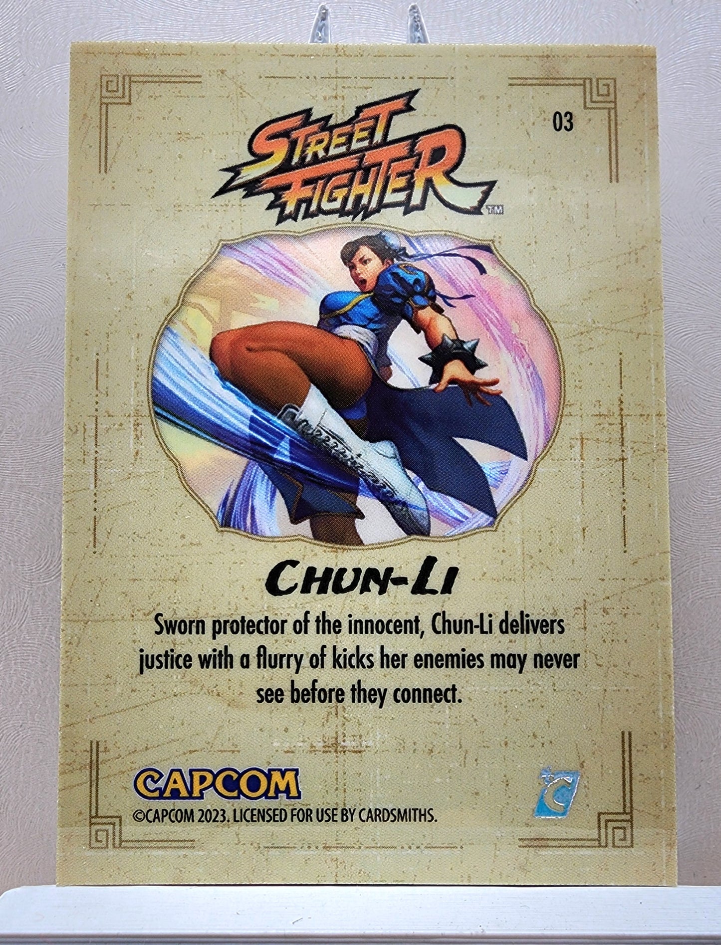 Street Fighter! 1x Chun-Li - Rainbow Holofoil (#03 - 2023 Cardsmiths Street Fighter Series One)