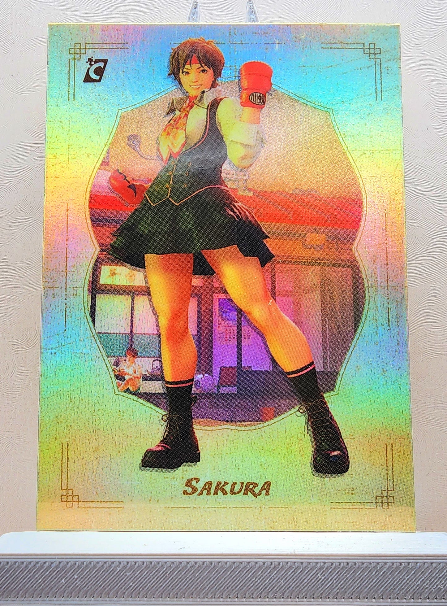 Street Fighter! 1x Sakura - Rainbow Holofoil (#10 - 2023 Cardsmiths Street Fighter Series One)