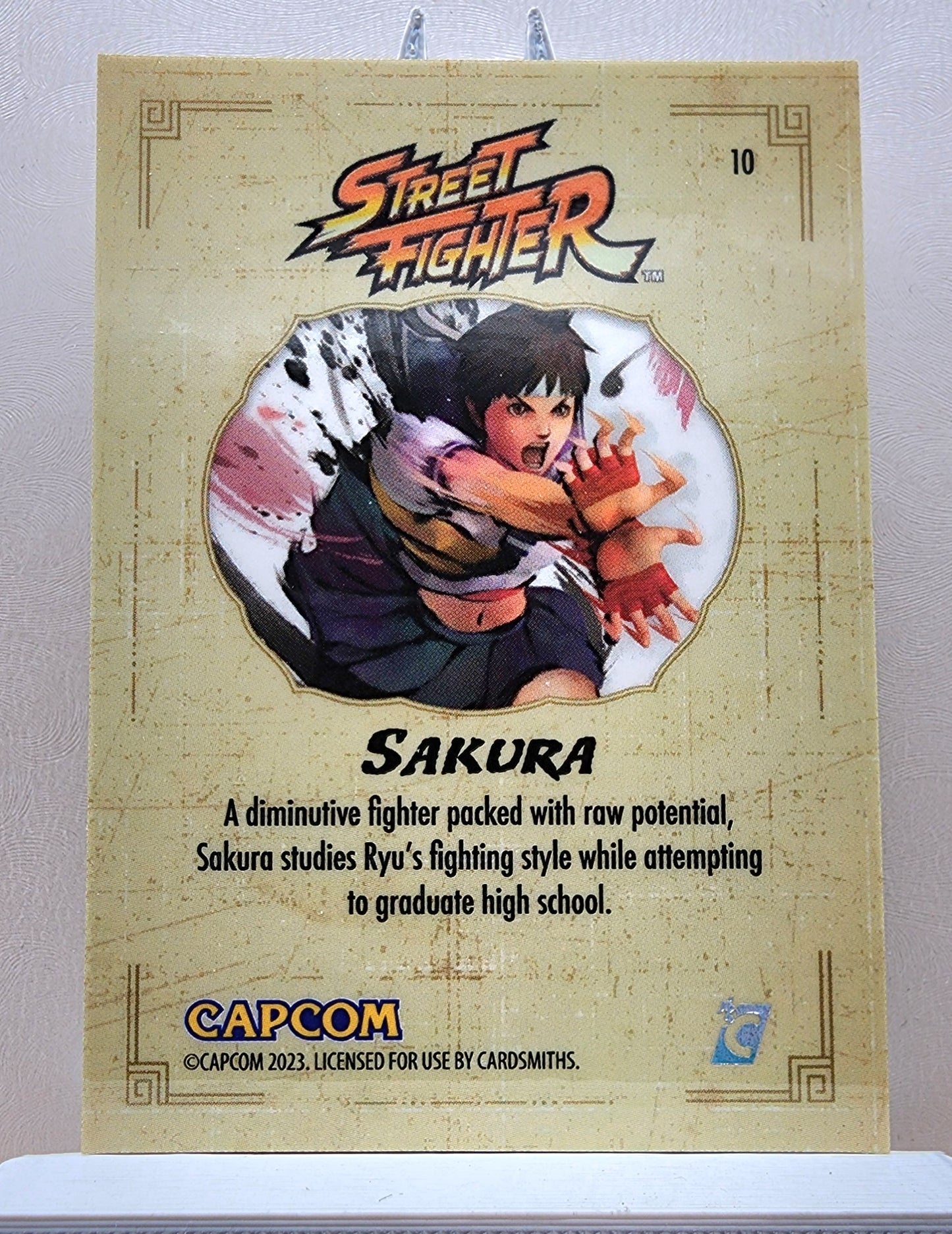 Street Fighter! 1x Sakura - Rainbow Holofoil (#10 - 2023 Cardsmiths Street Fighter Series One)