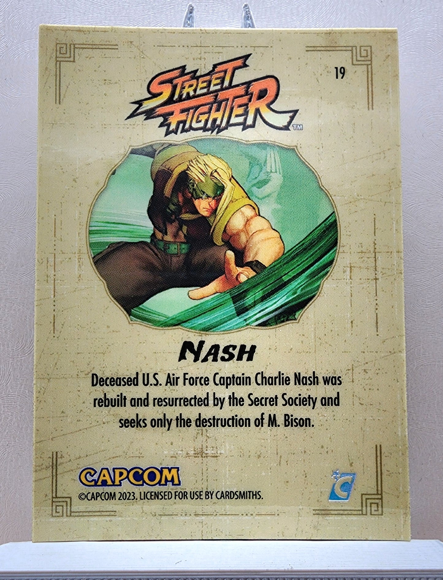 Street Fighter! 1x Nash - Rainbow Holofoil (#19 - 2023 Cardsmiths Street Fighter Series One)